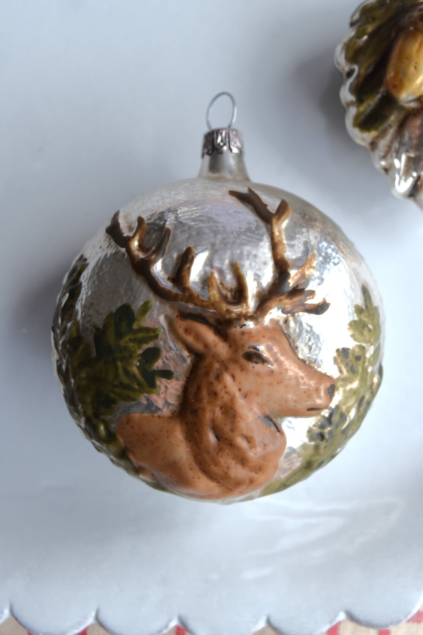 Deer & Acorn - Nostalgic German Christmas Ornaments - Set IX