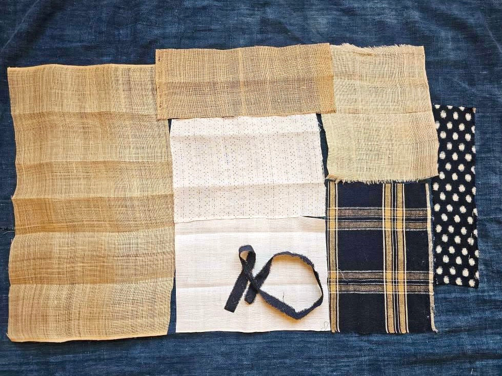 Antique Japanese Fabric Bundle - Tartan