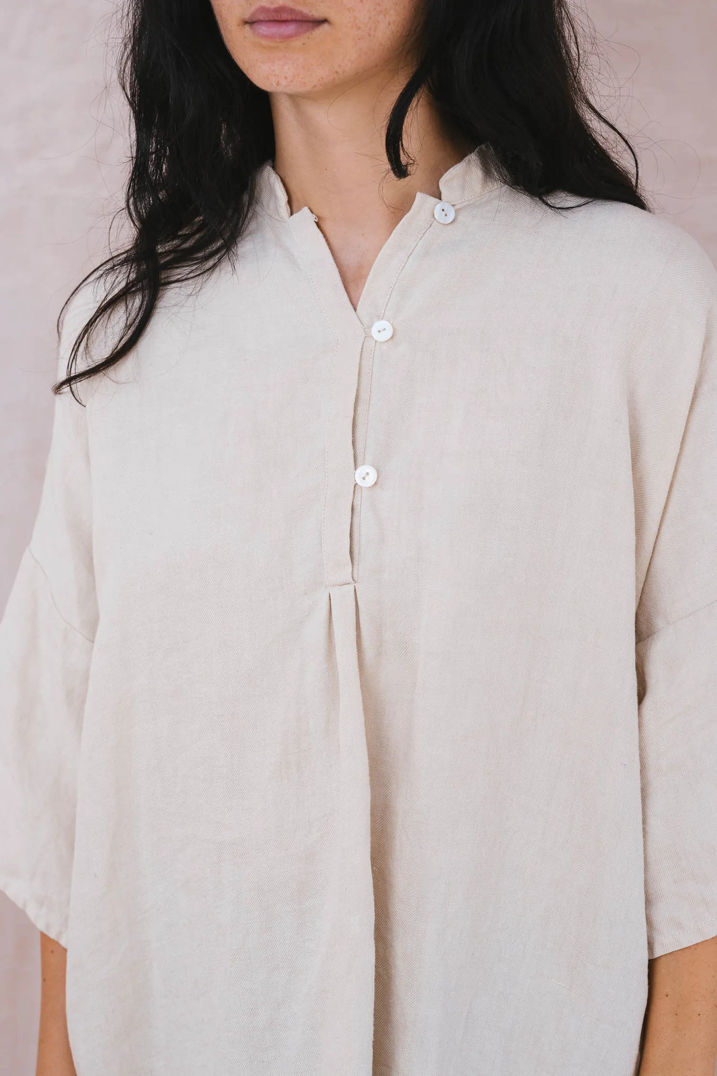 Sula Easy Linen Shirt - Cream