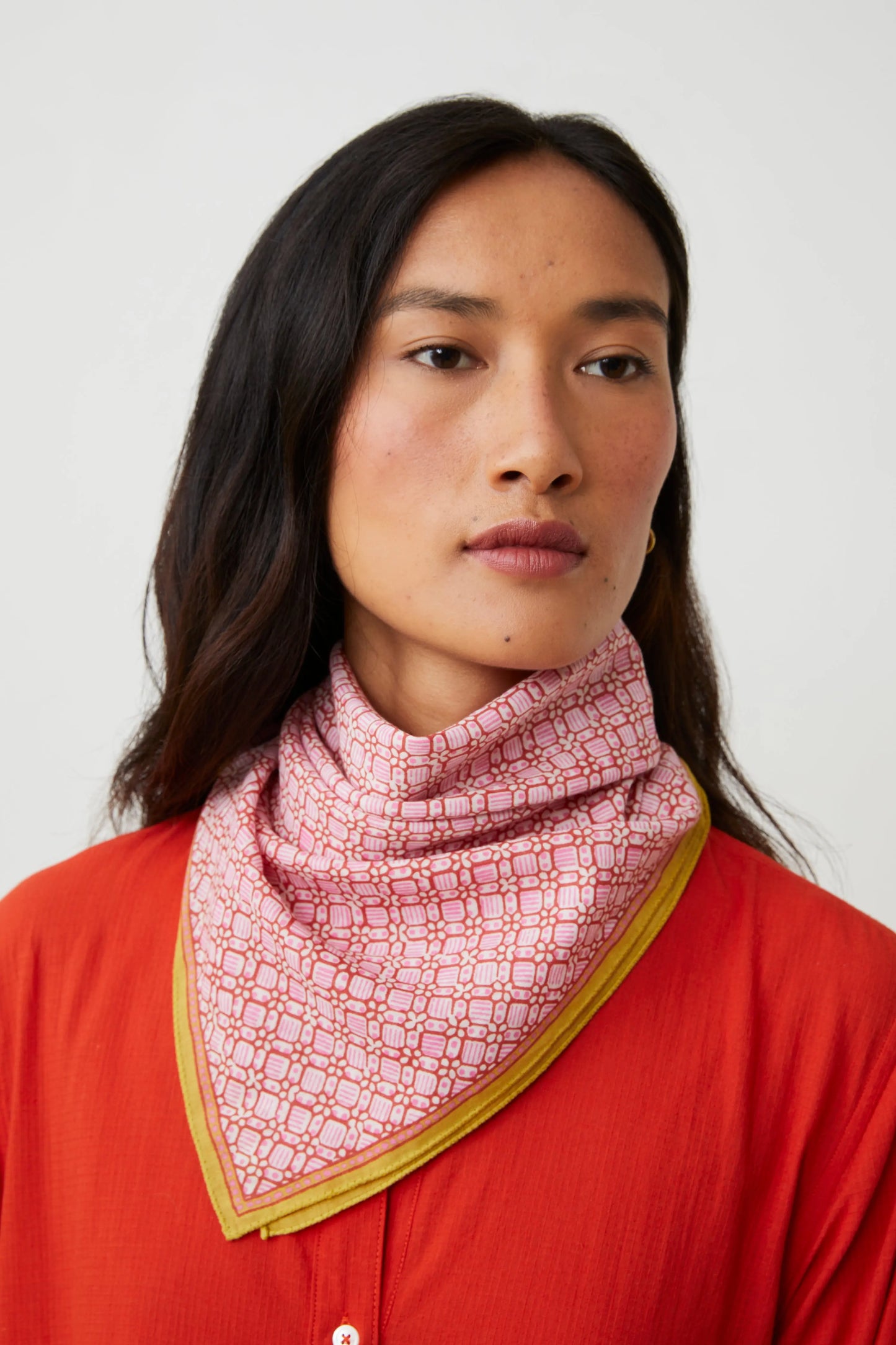French Cotton Scarf 'Colette' In Tulip