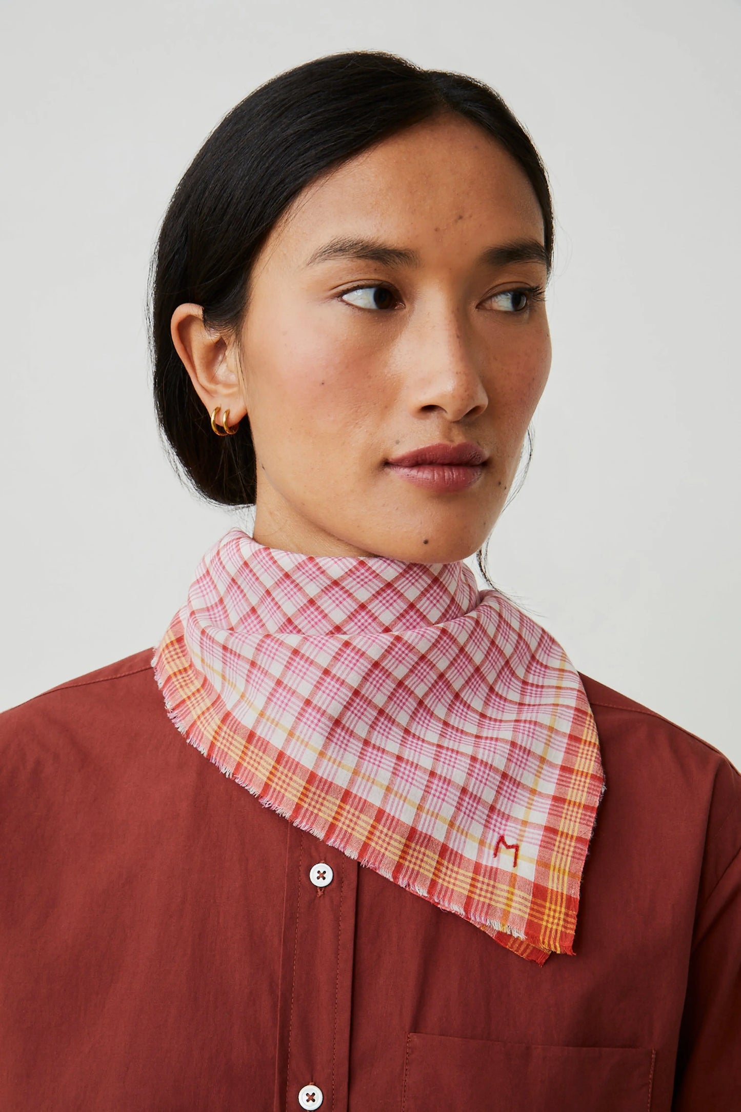 French Cotton Scarf 'Messenger' In Tulip