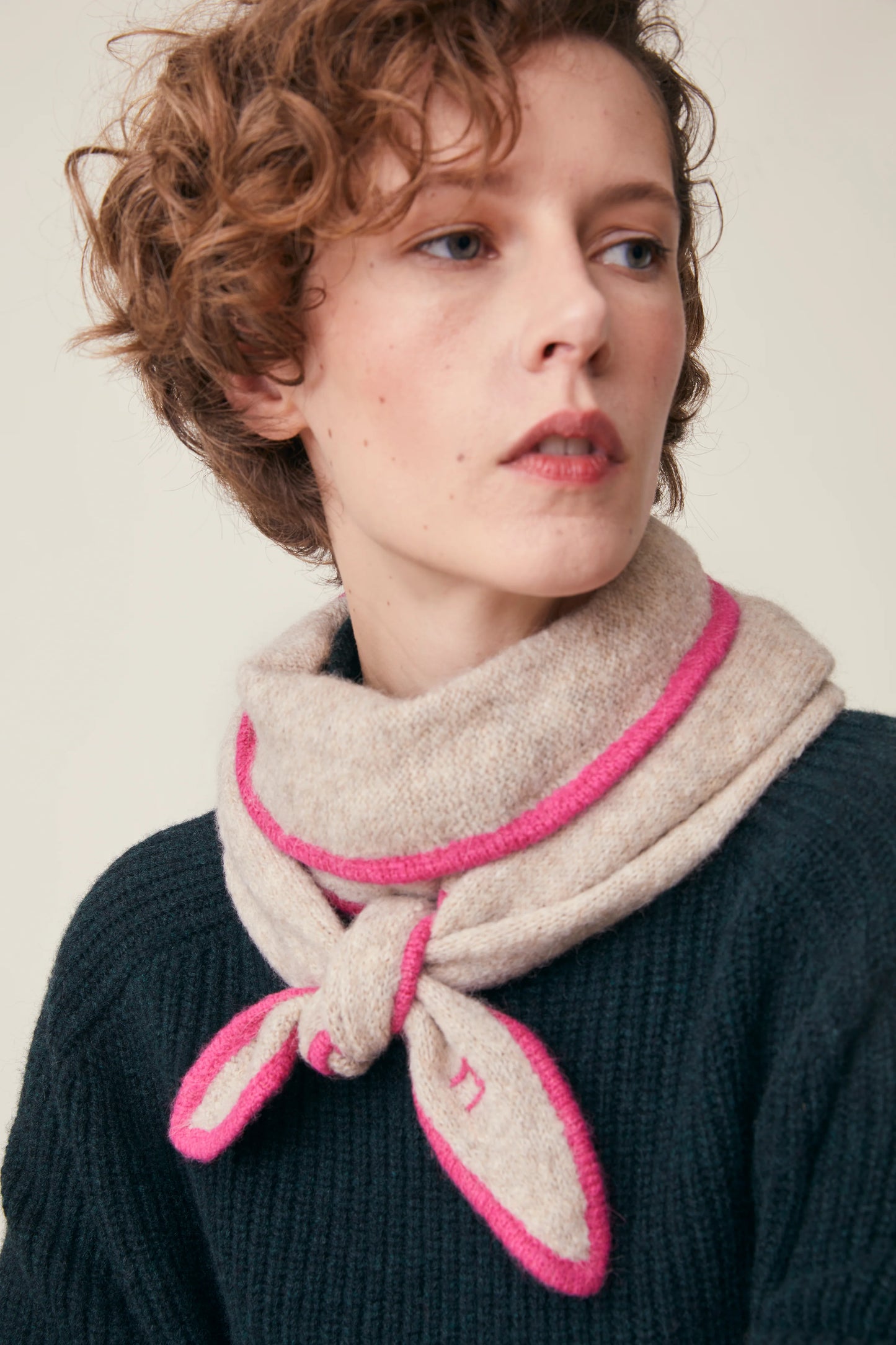 Moismont French Alpaca Scarf 'Elly' In Lipstick Cord