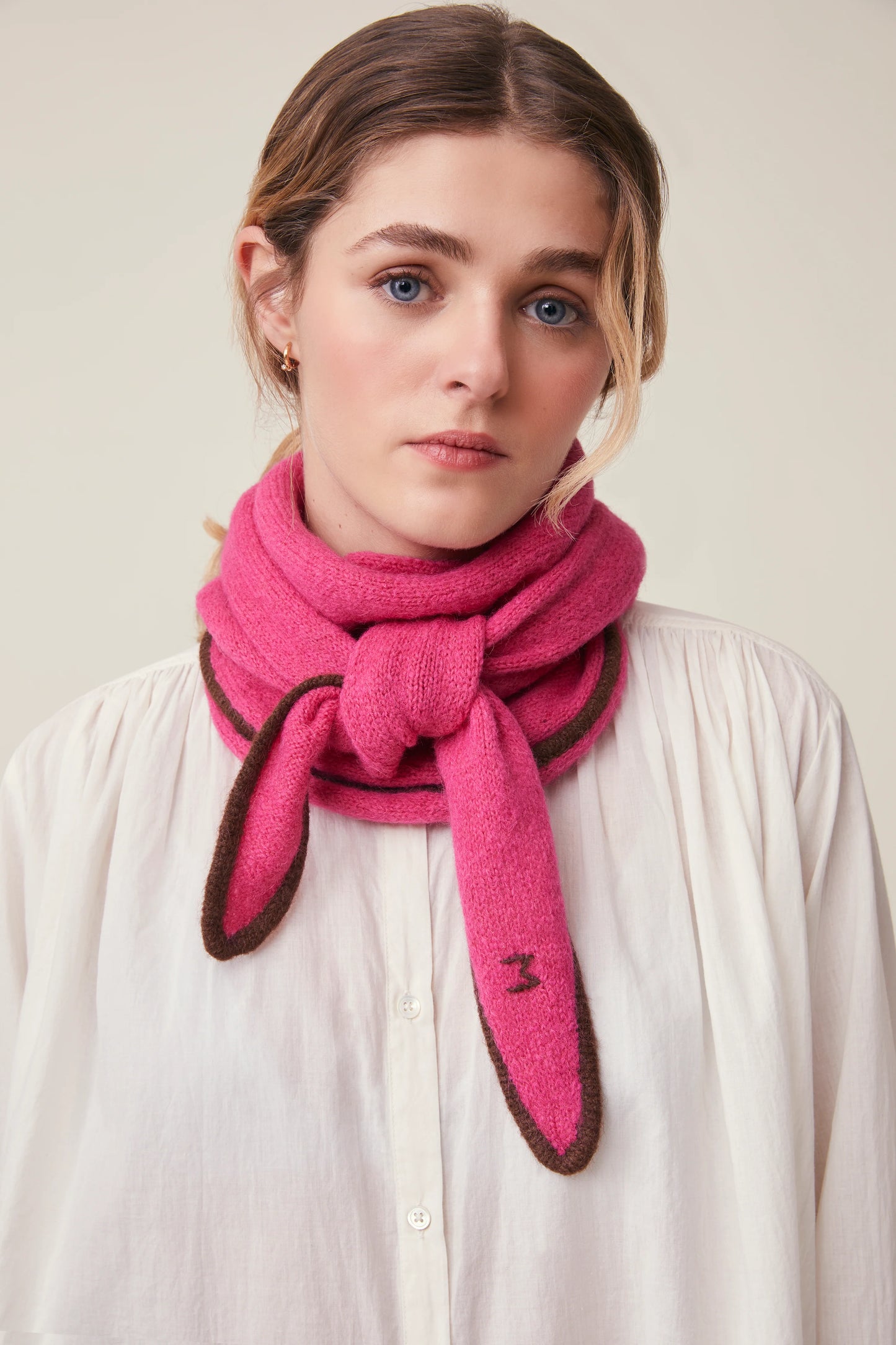 Moismont French Alpaca Scarf 'Elly' In Lipstick