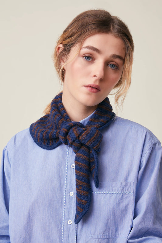 Moismont French Alpaca Scarf 'Fanfan' In Comedia Stripes