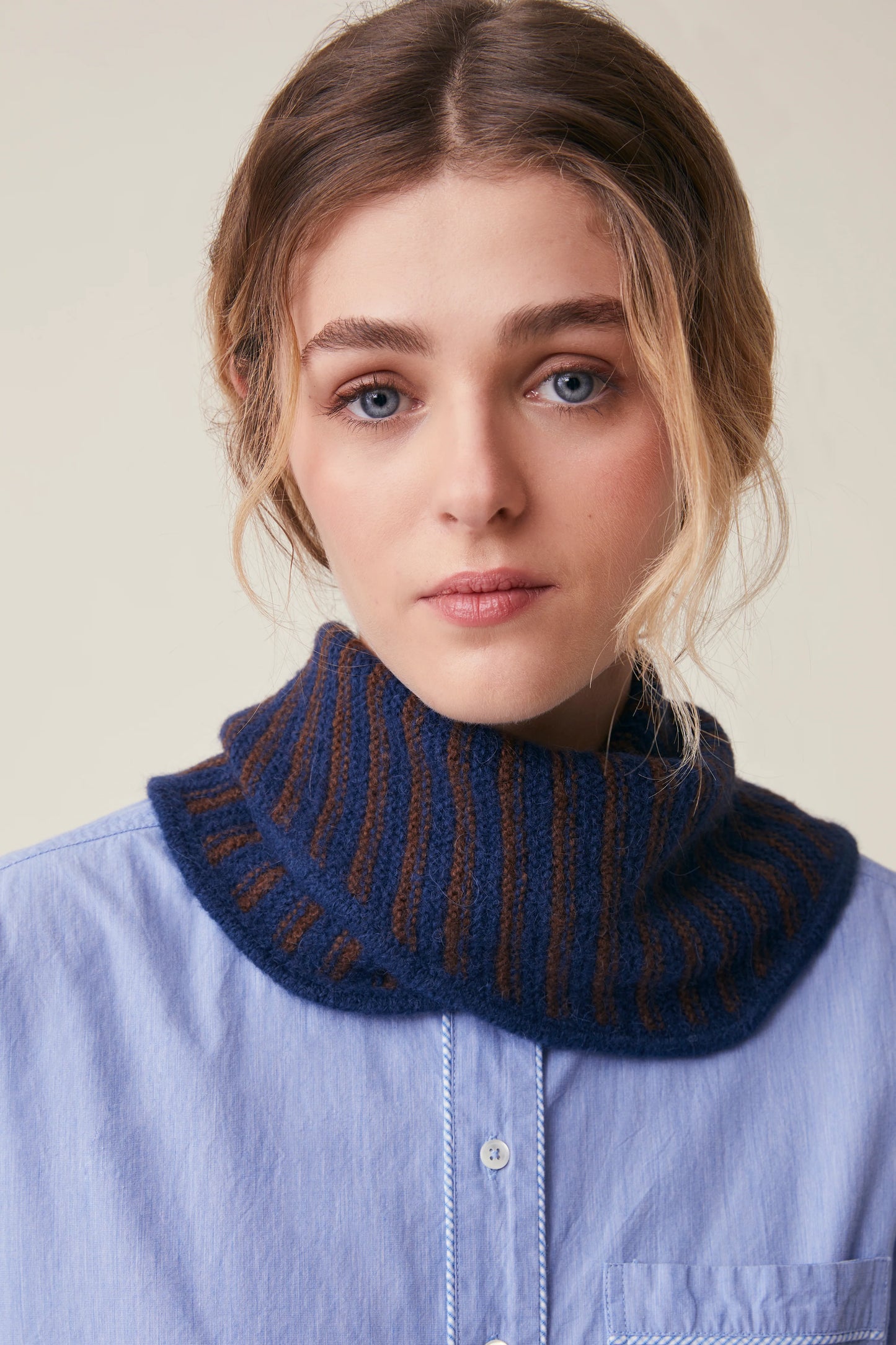 Moismont French Alpaca Scarf 'Fanfan' In Comedia Stripes