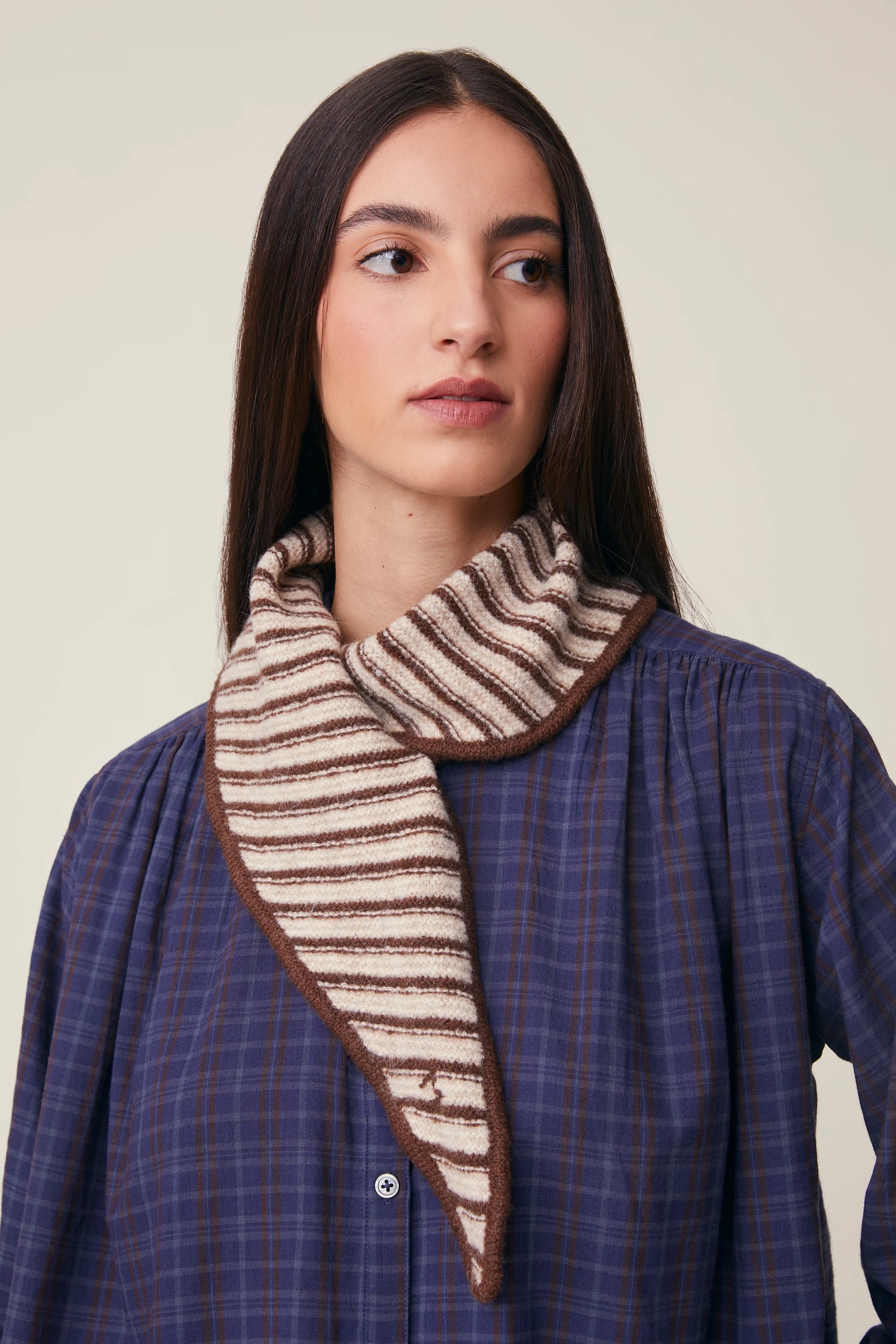 Moismont French Alpaca Scarf 'Fanfan' In Violin Stripes