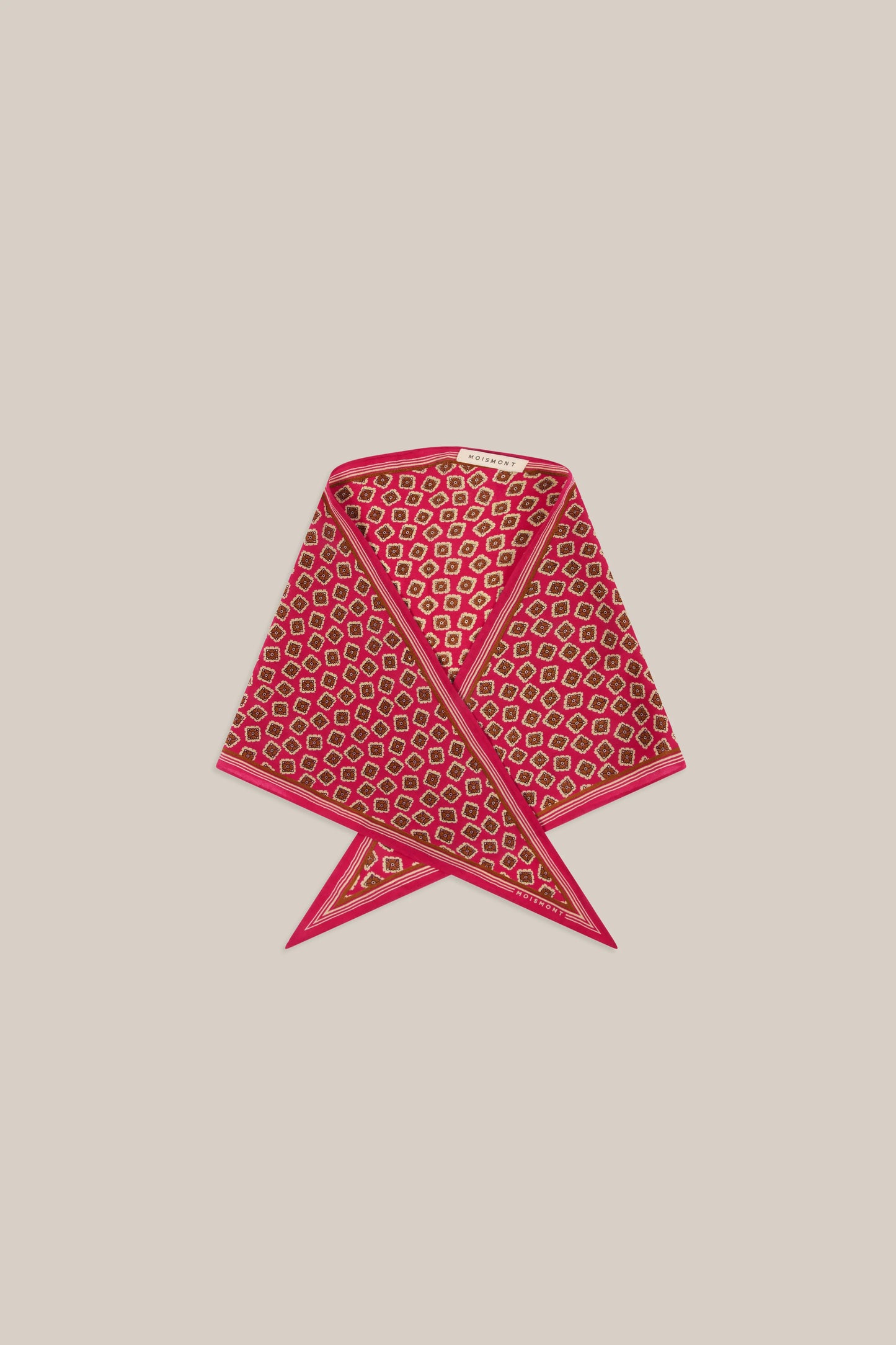 Moismont French Silk Scarf 'Cravat' In Lipstick