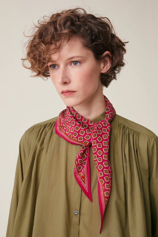 Moismont French Silk Scarf 'Cravat' In Lipstick