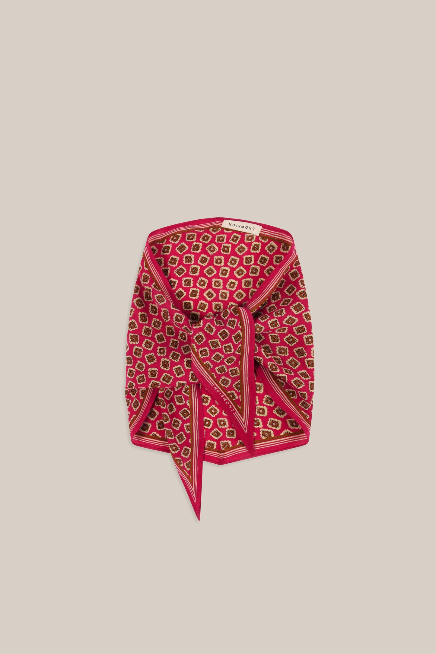 Moismont French Silk Scarf 'Cravat' In Lipstick