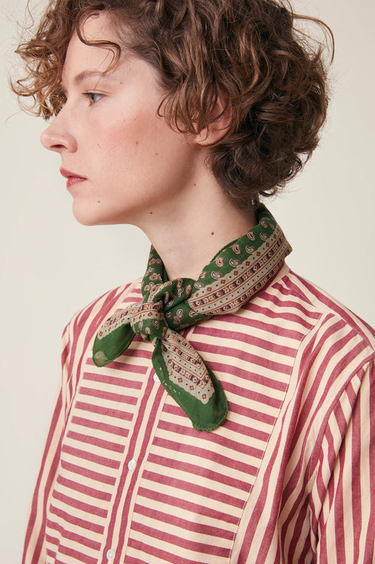 Moismont French Cotton Scarf 'Phedre' In Folk