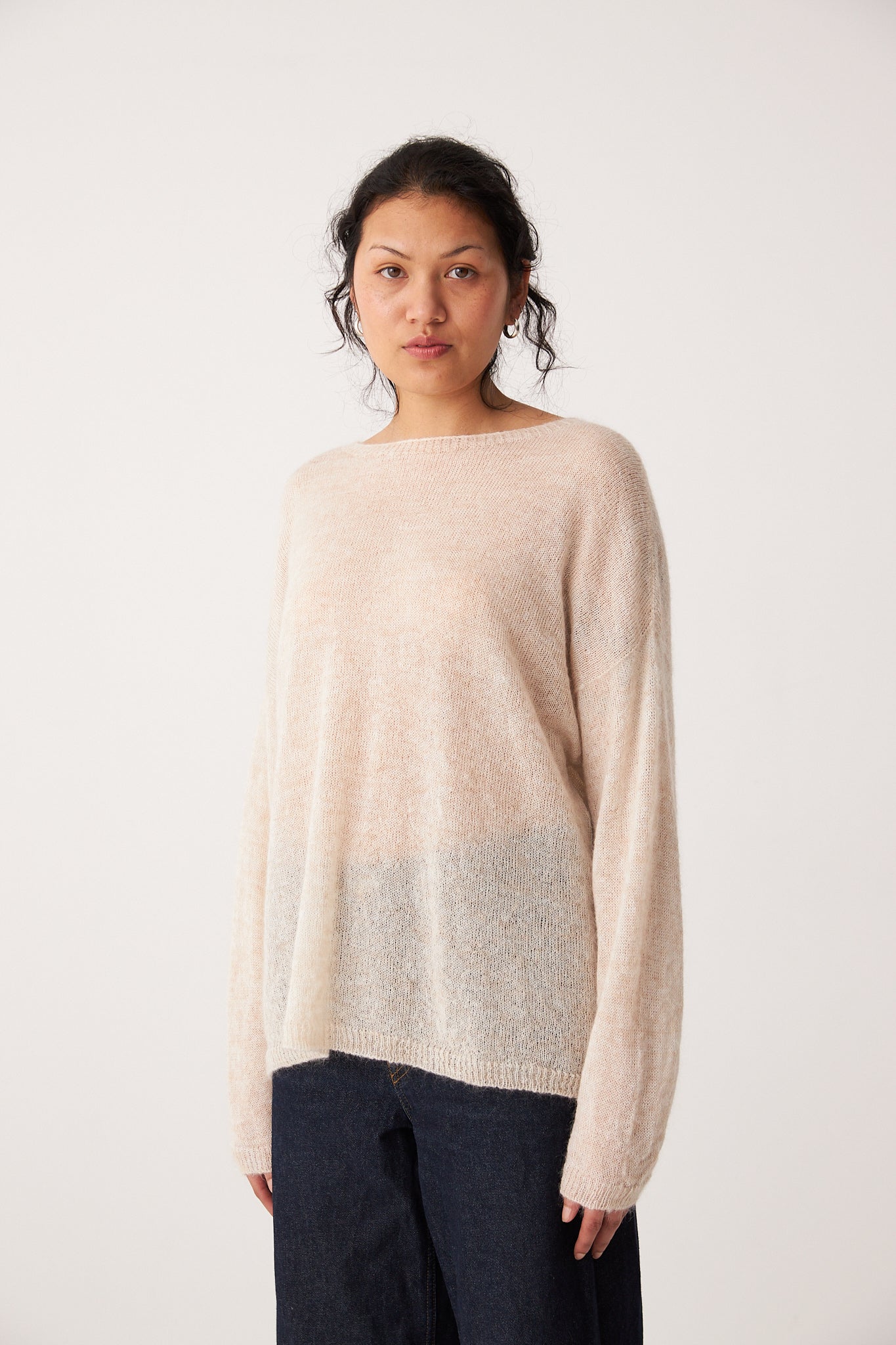 Francie Feather Knit Creme
