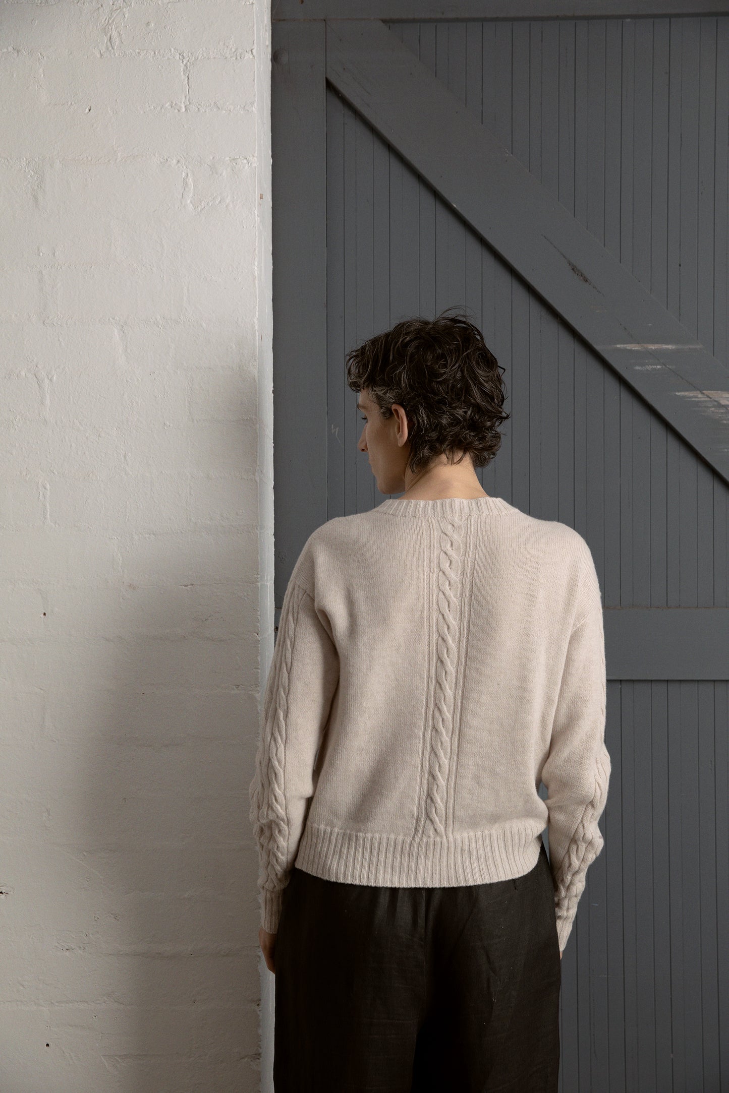 Francie Kindred Cable Cardigan Creme