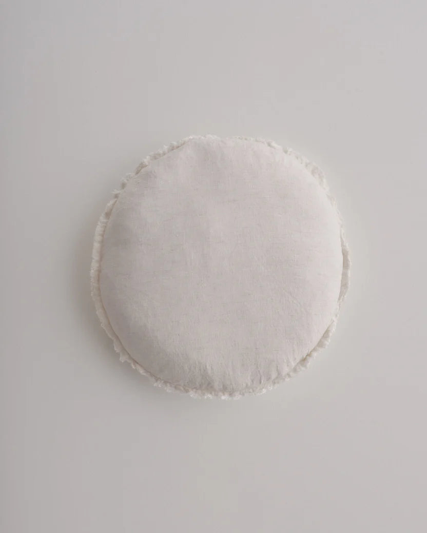 Hale Mercantile 'Flocca' Macaron Round Linen Cushion