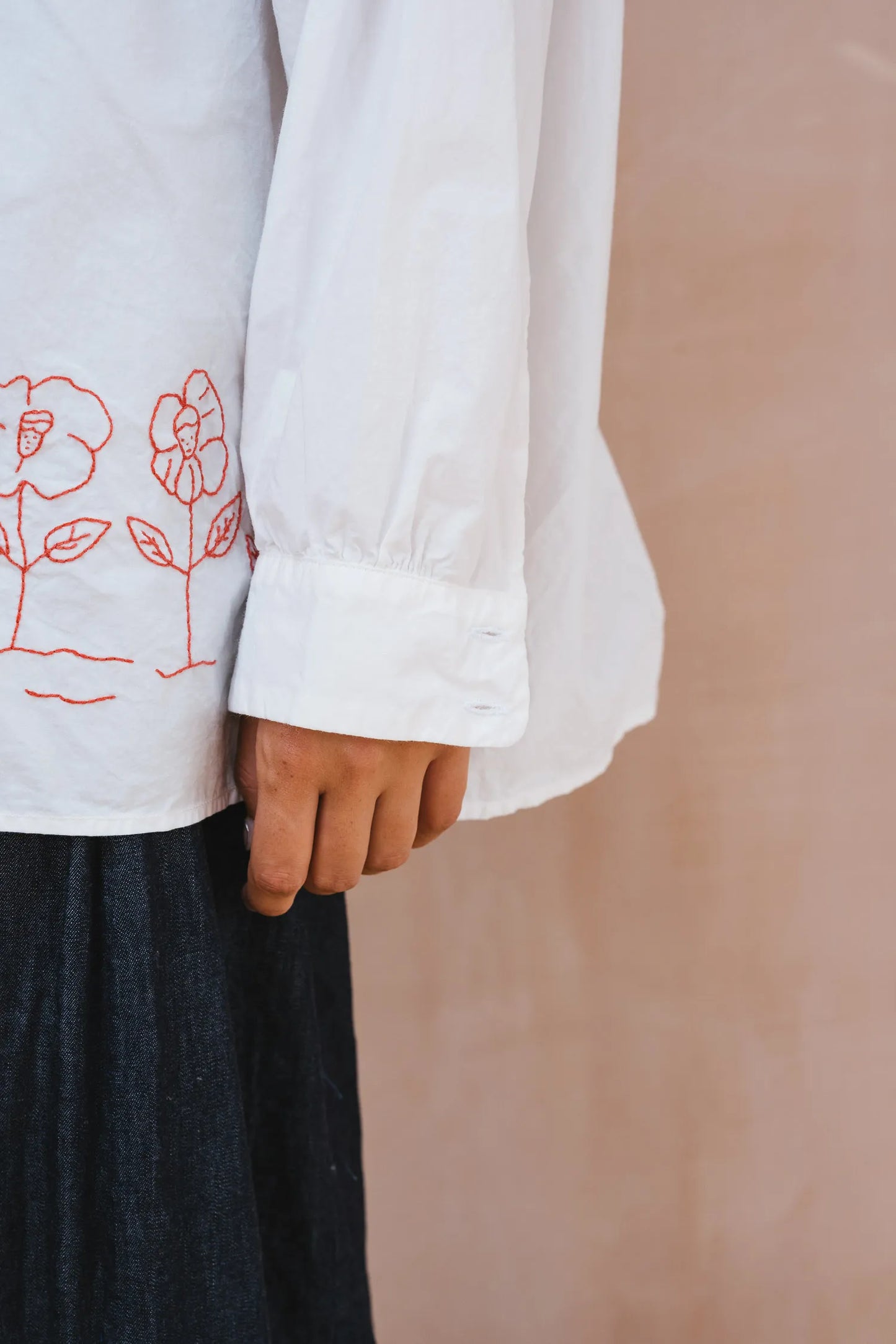 Sula Flowers Button Thru Shirt - Kilberry Cotton