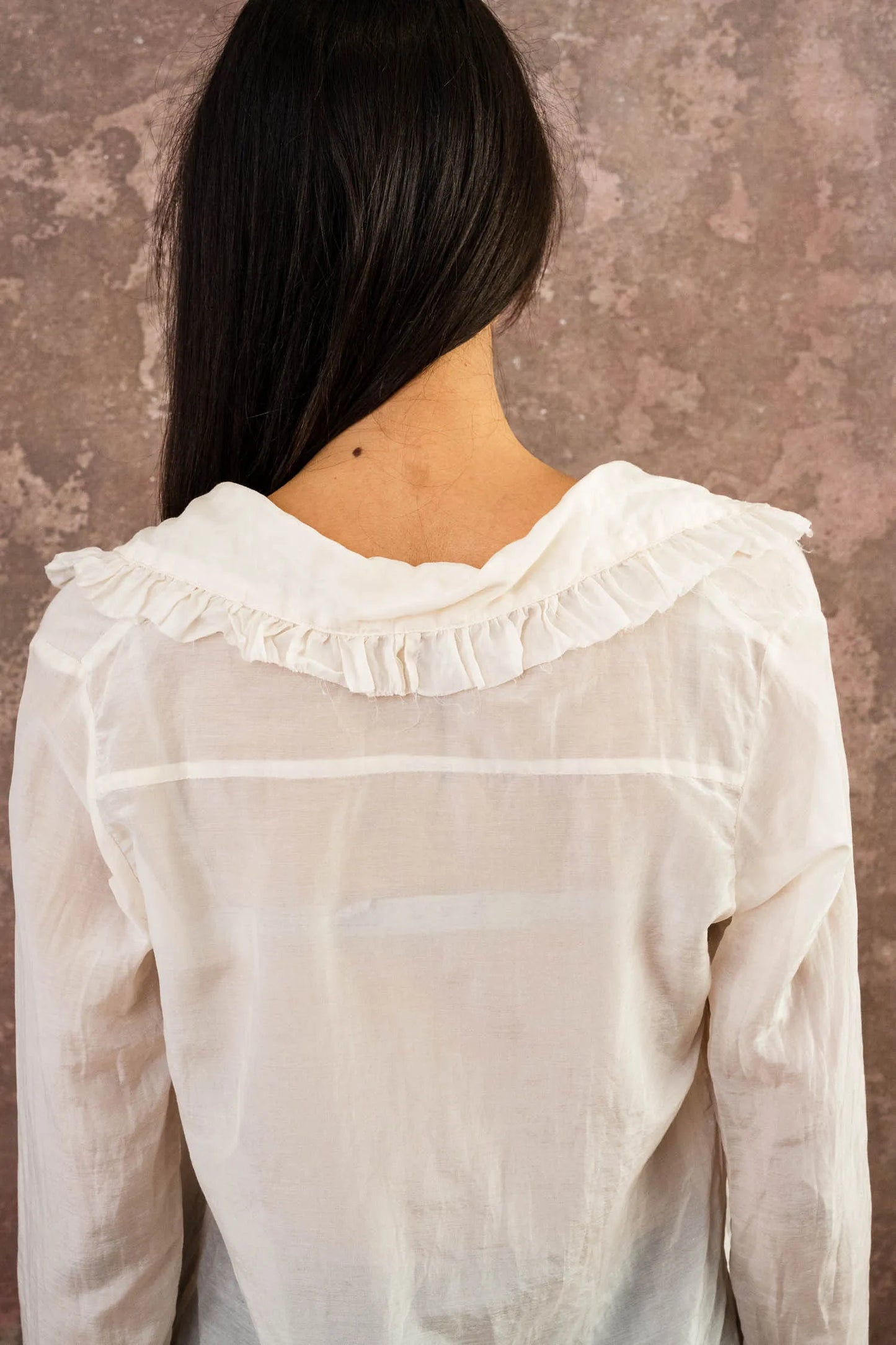 Sula Frill Blouse - Eggnog