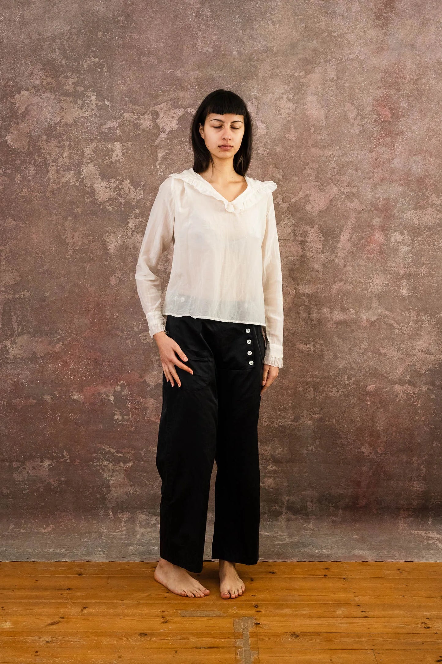 Sula Frill Blouse - Eggnog