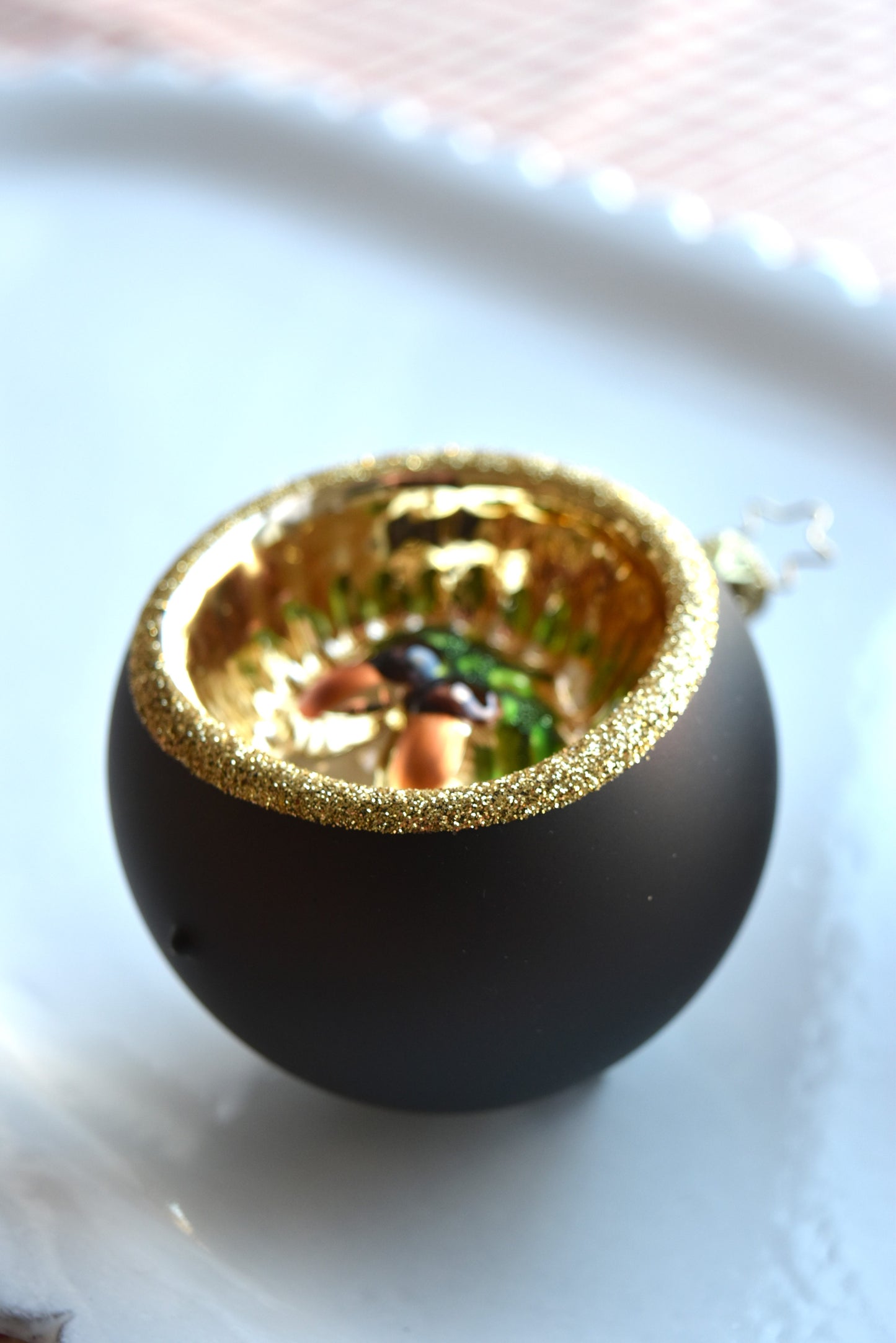 German Glass Christmas Ornaments - Acorn or Mushroom Bauble