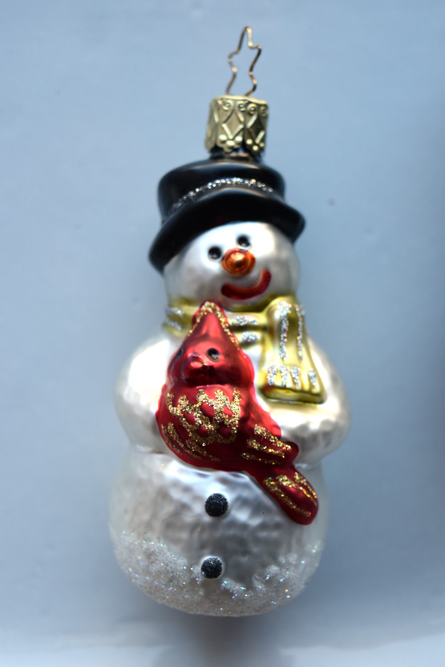 German Glass Christmas Ornaments - Black Cat Or Snowman