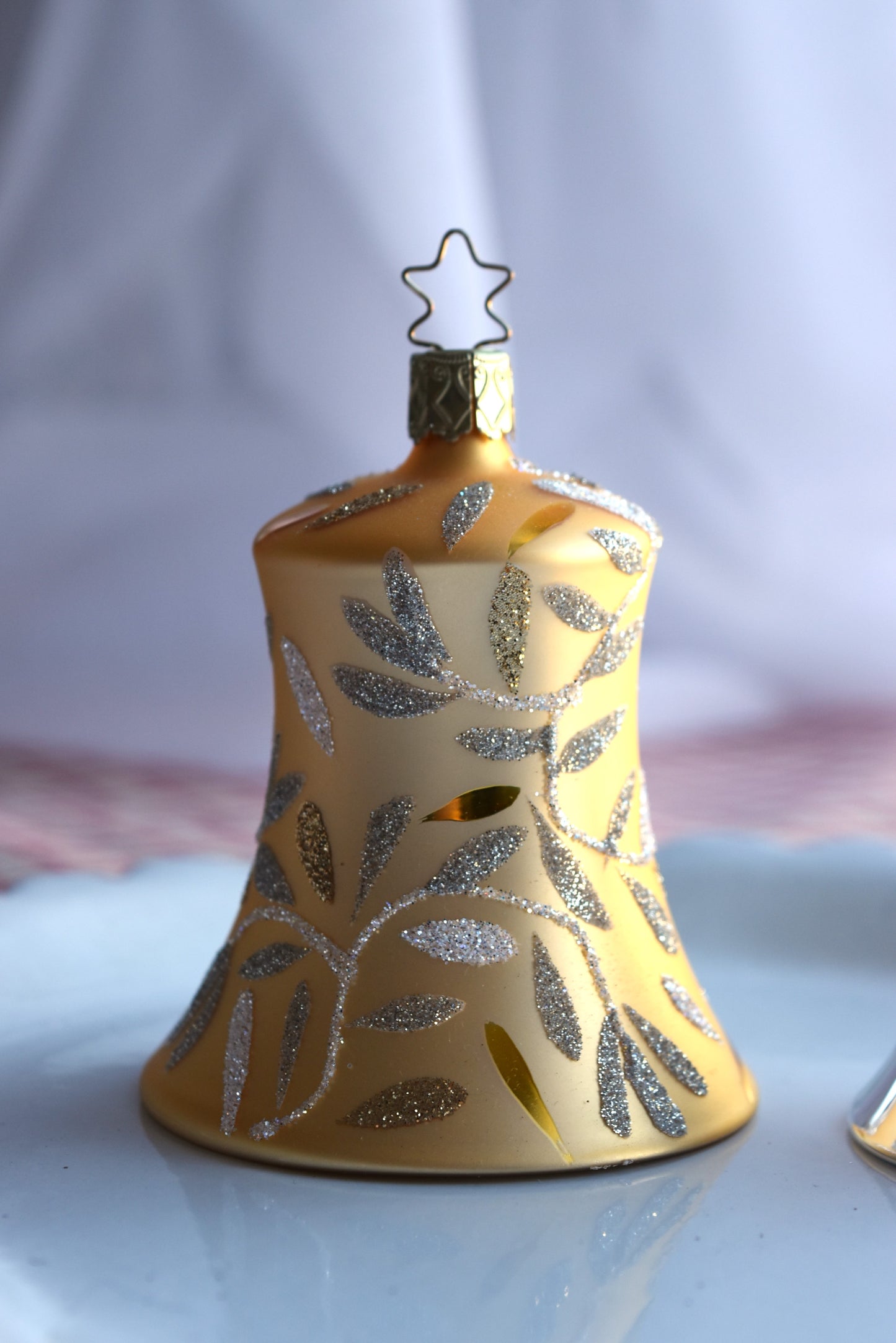 German Glass Christmas Ornaments - Gold Or Silver Bells