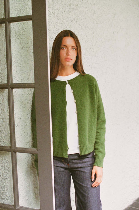 Francie Dusk Cardigan Herb Green