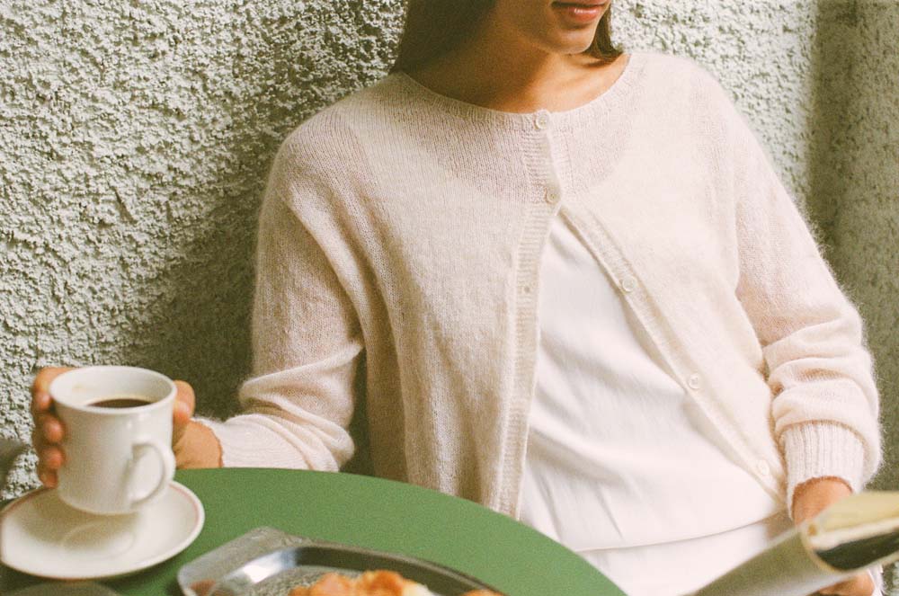 Francie Fleur Cardigan Creme