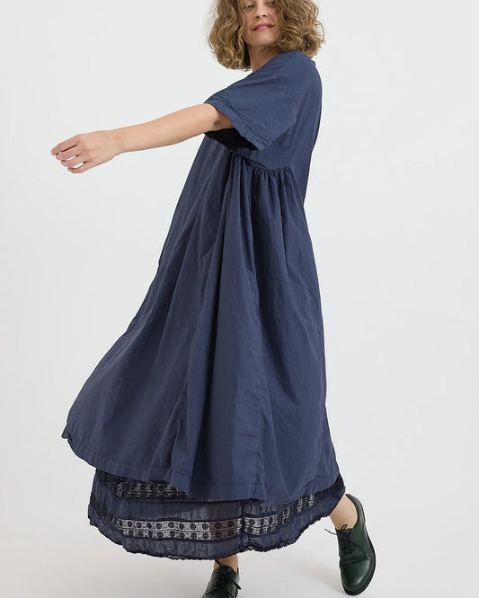 Metta Harper Cotton Skirt Navy
