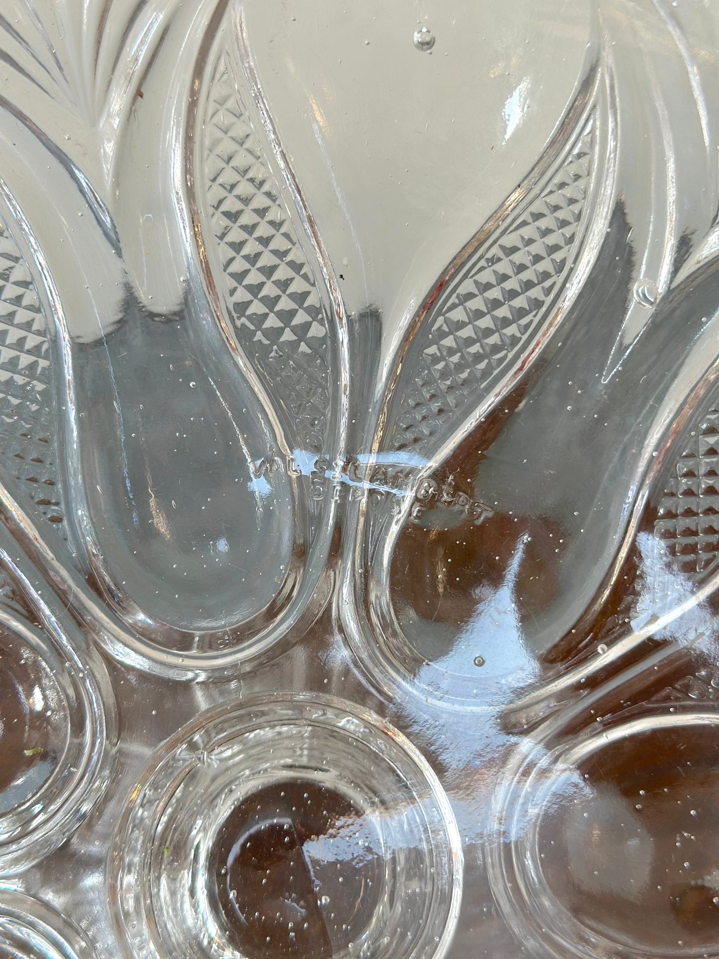 Vintage European Elegant Pressed Glass Footed Bowls