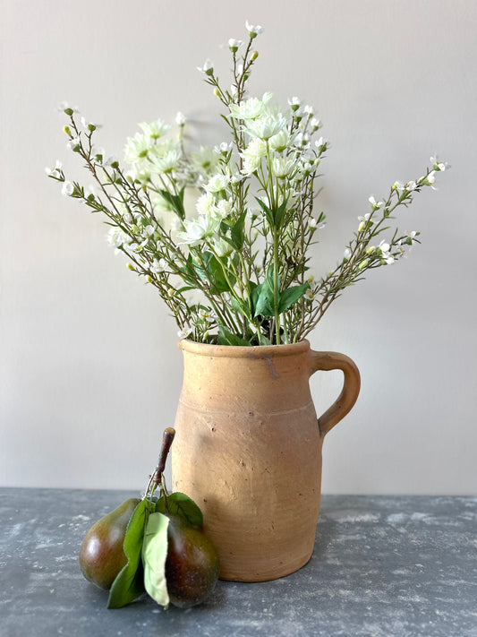 Antique Provencal Pottery Jug With Handle