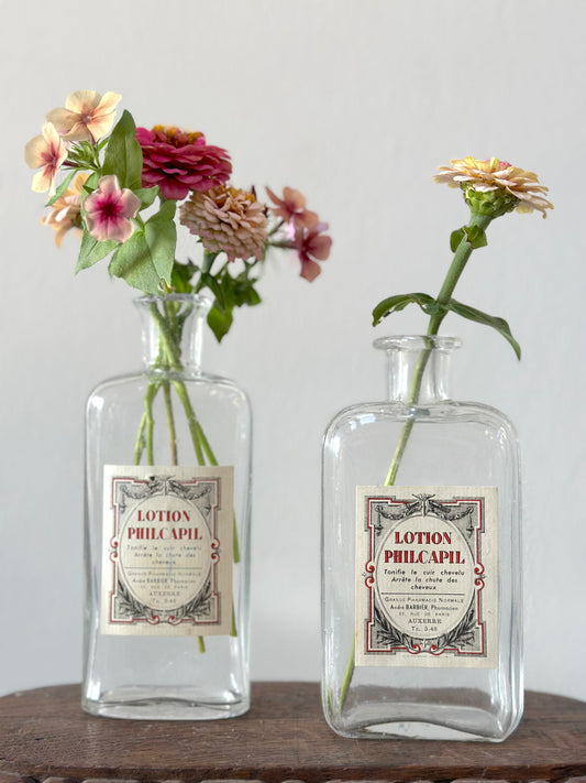 Antique French Pair of Apothocary Bottles
