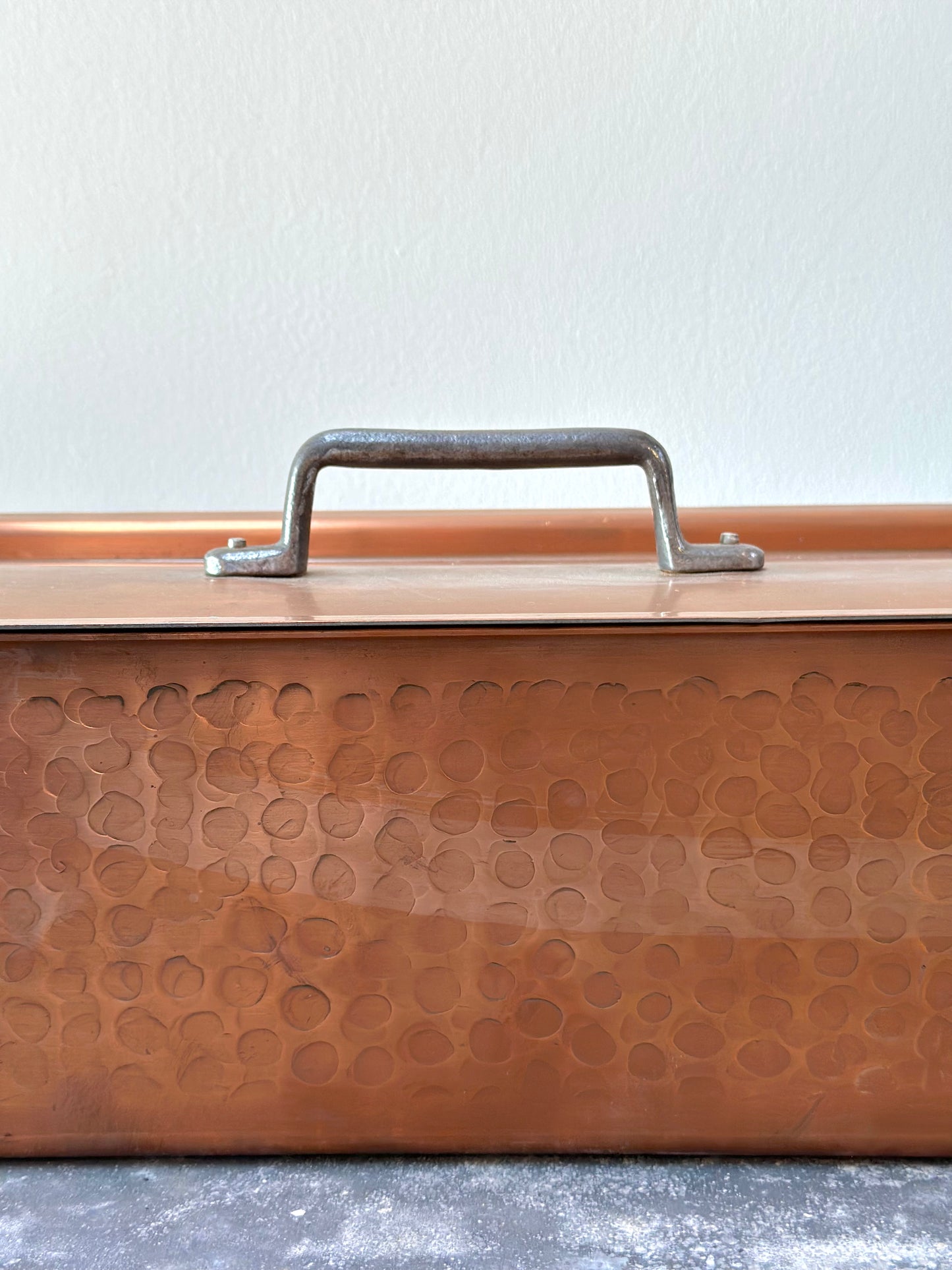 Antique French Long Copper Fish Poacher