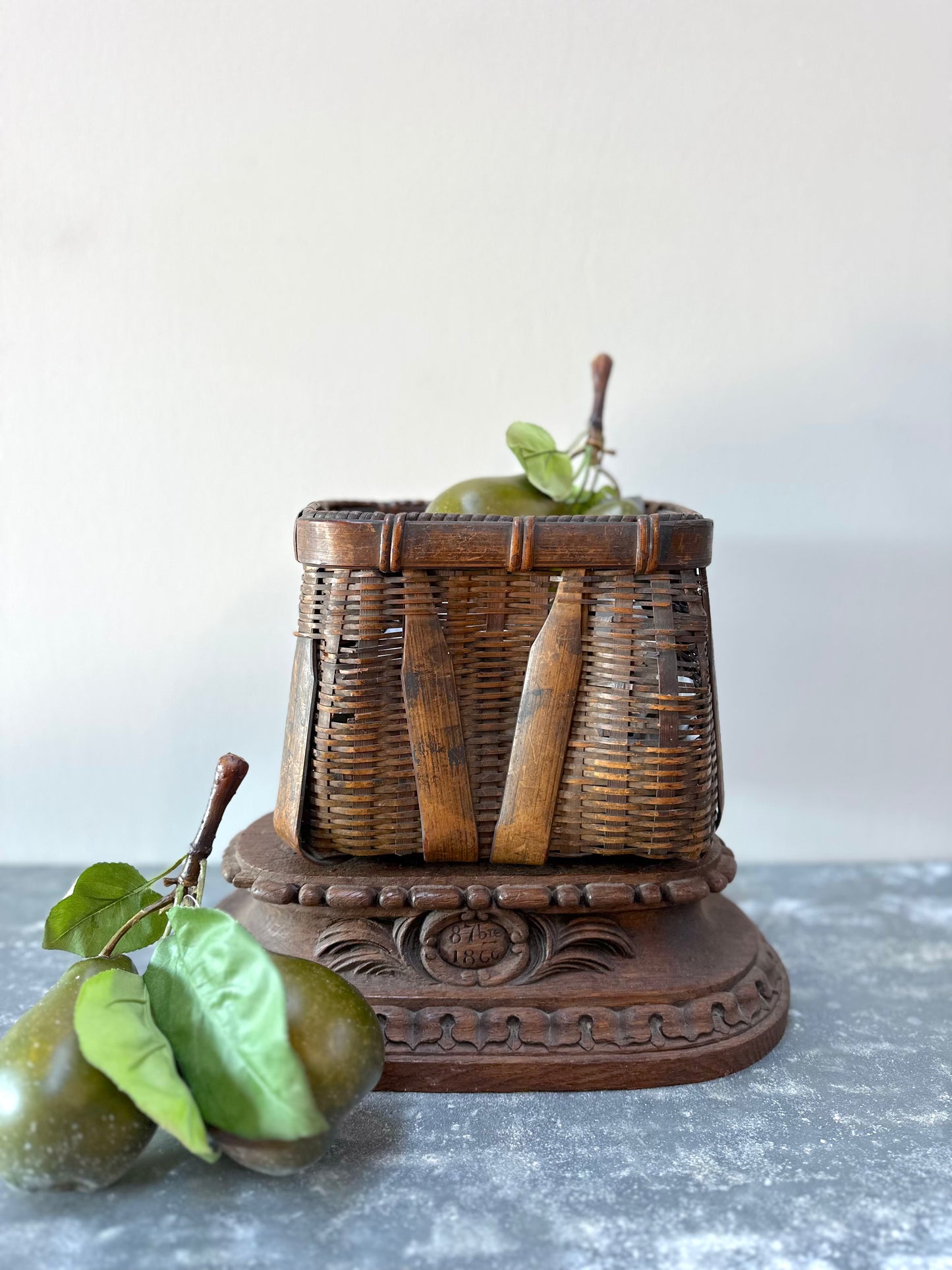 Antique Woven Rectangle Basket