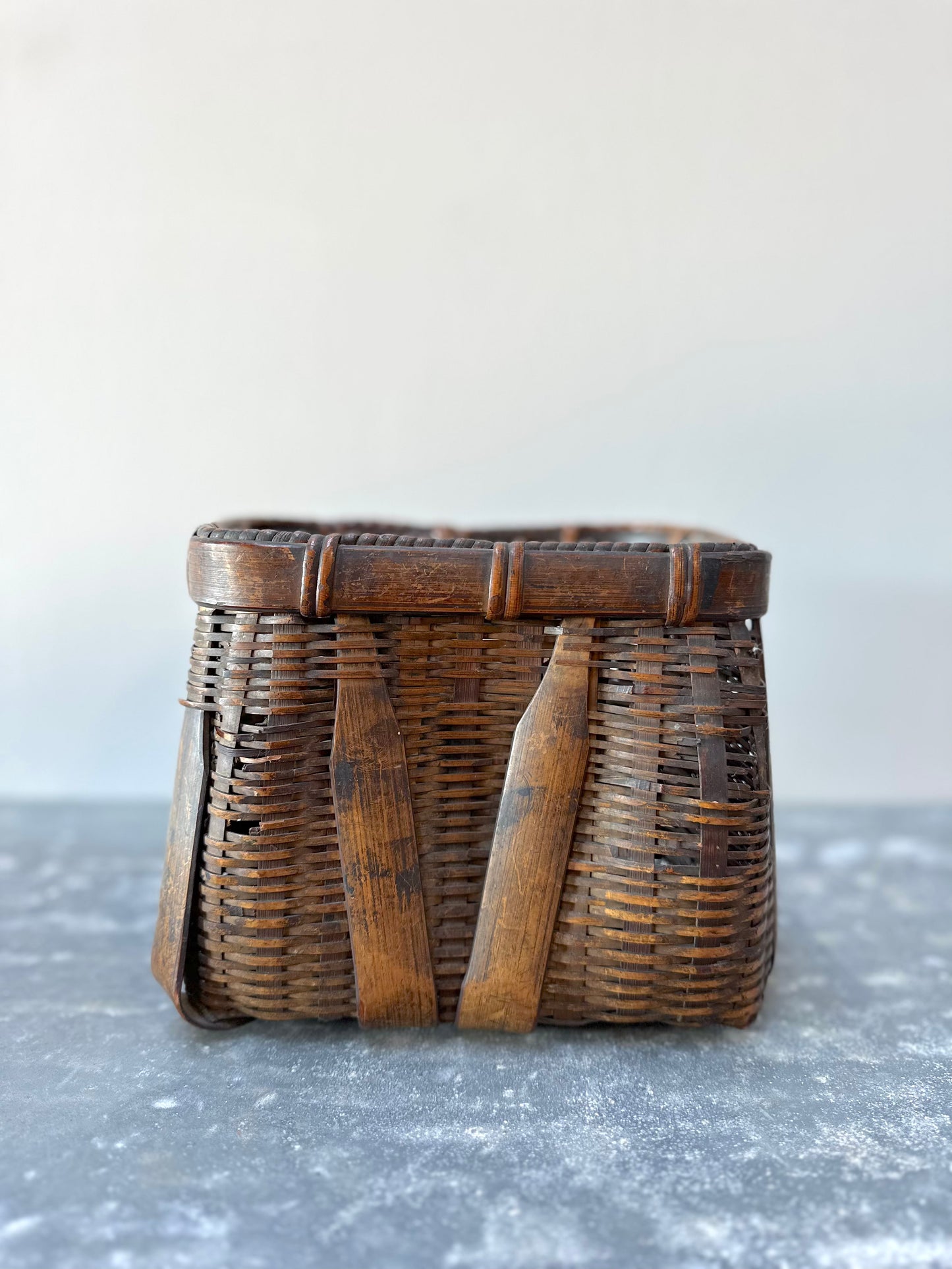 Antique Woven Rectangle Basket