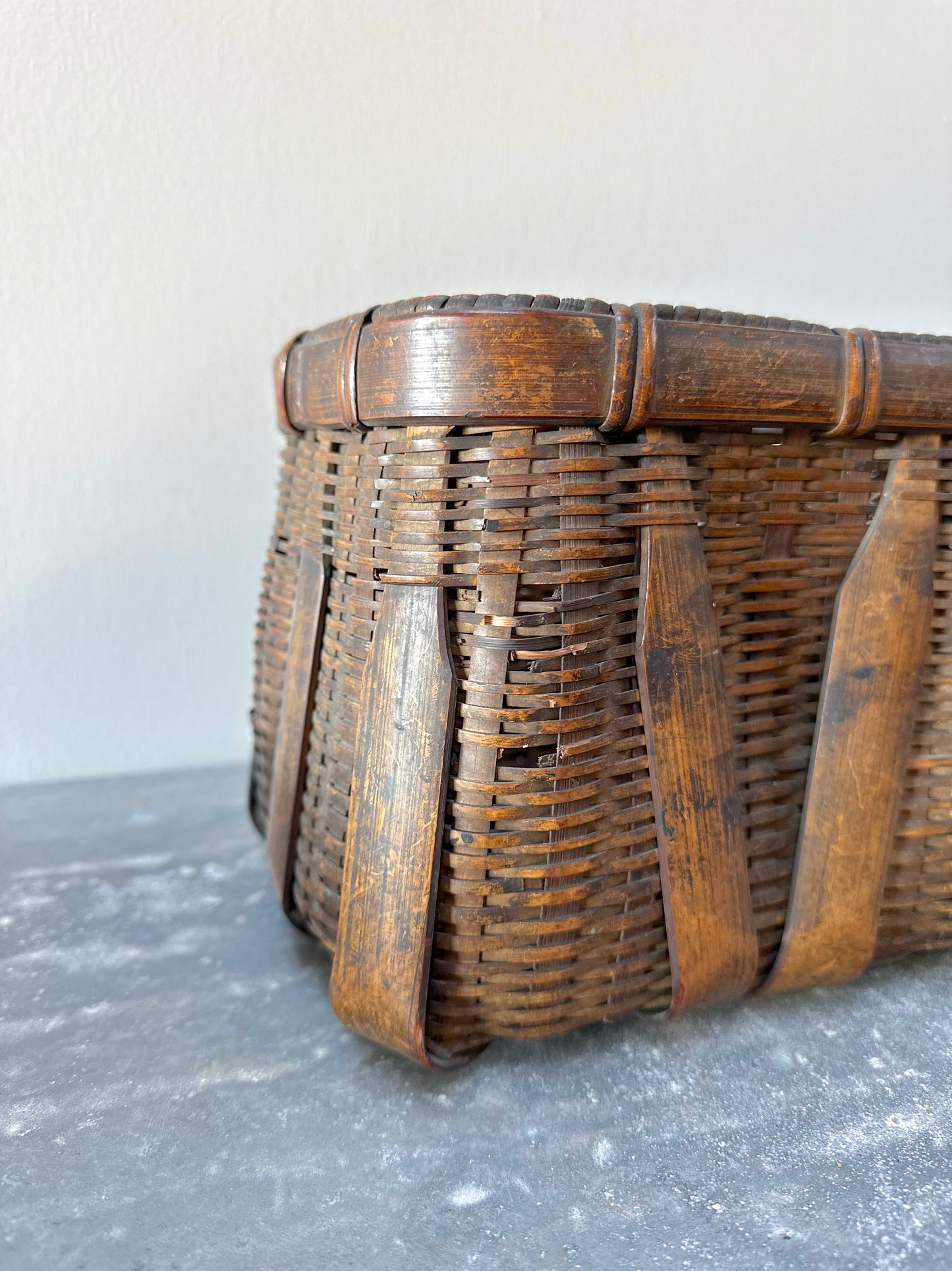 Antique Woven Rectangle Basket