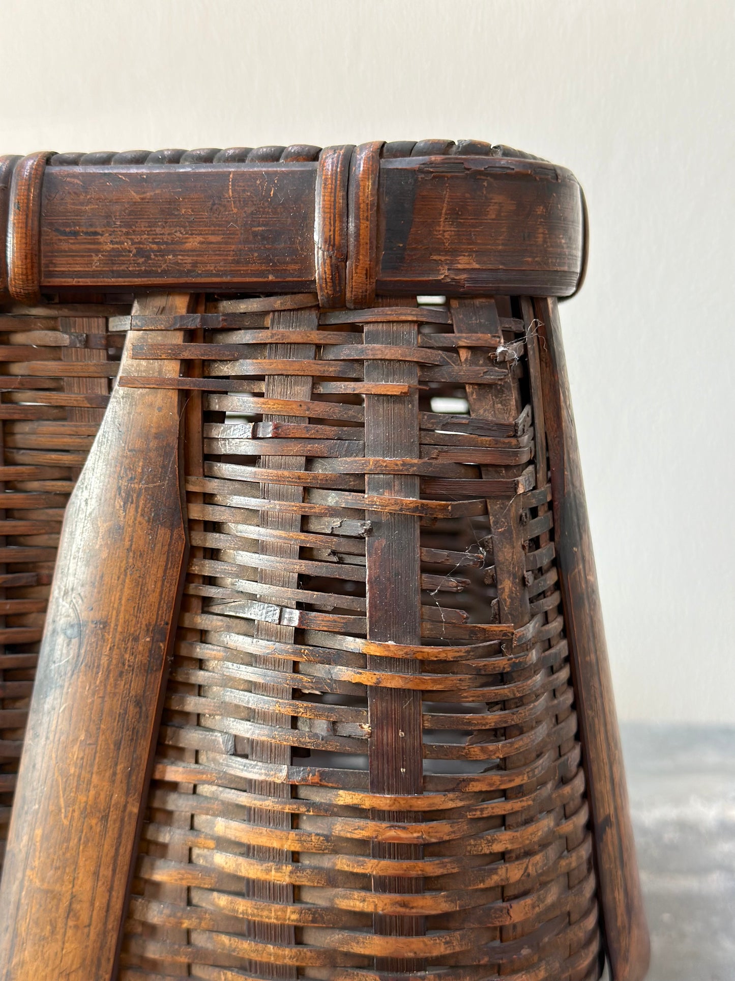 Antique Woven Rectangle Basket