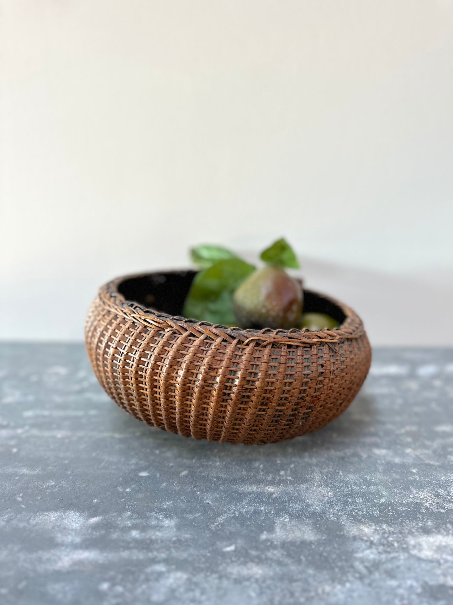 Antique Woven Round Basket