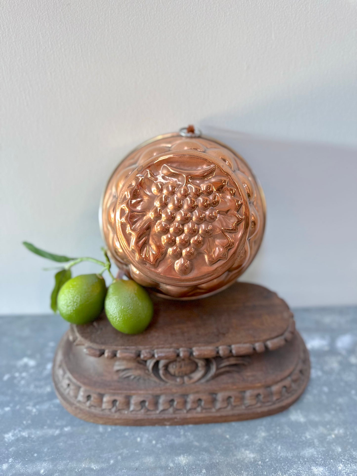 Vintage French Round 'Grapes' Jelly Mould
