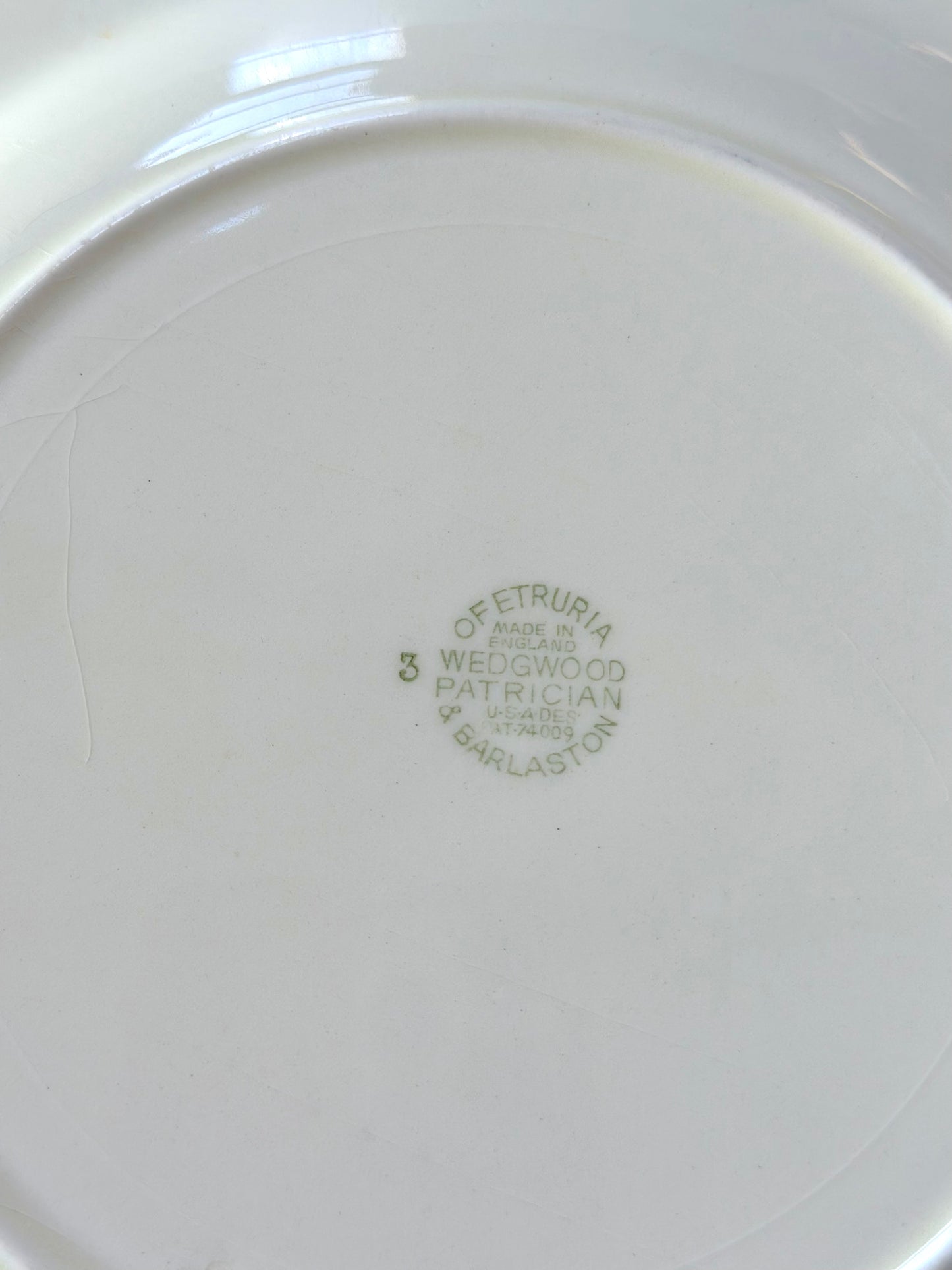 Antique English Wedgewood 'Patrician' Round Plate