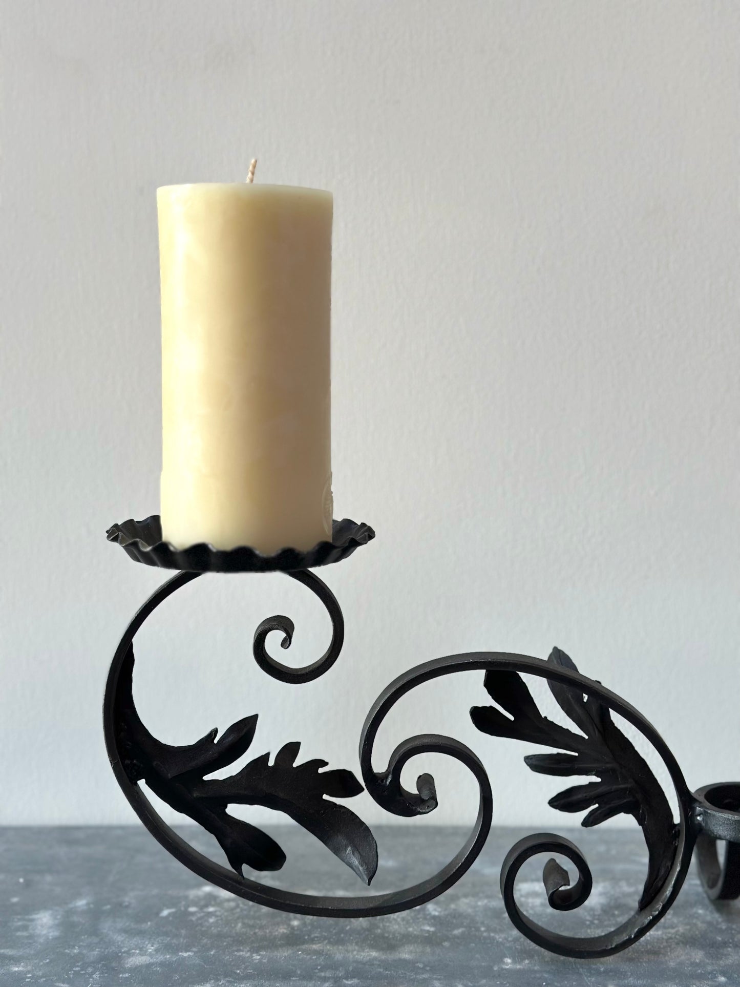 French Scroll Des Fleurs Double Candelabra