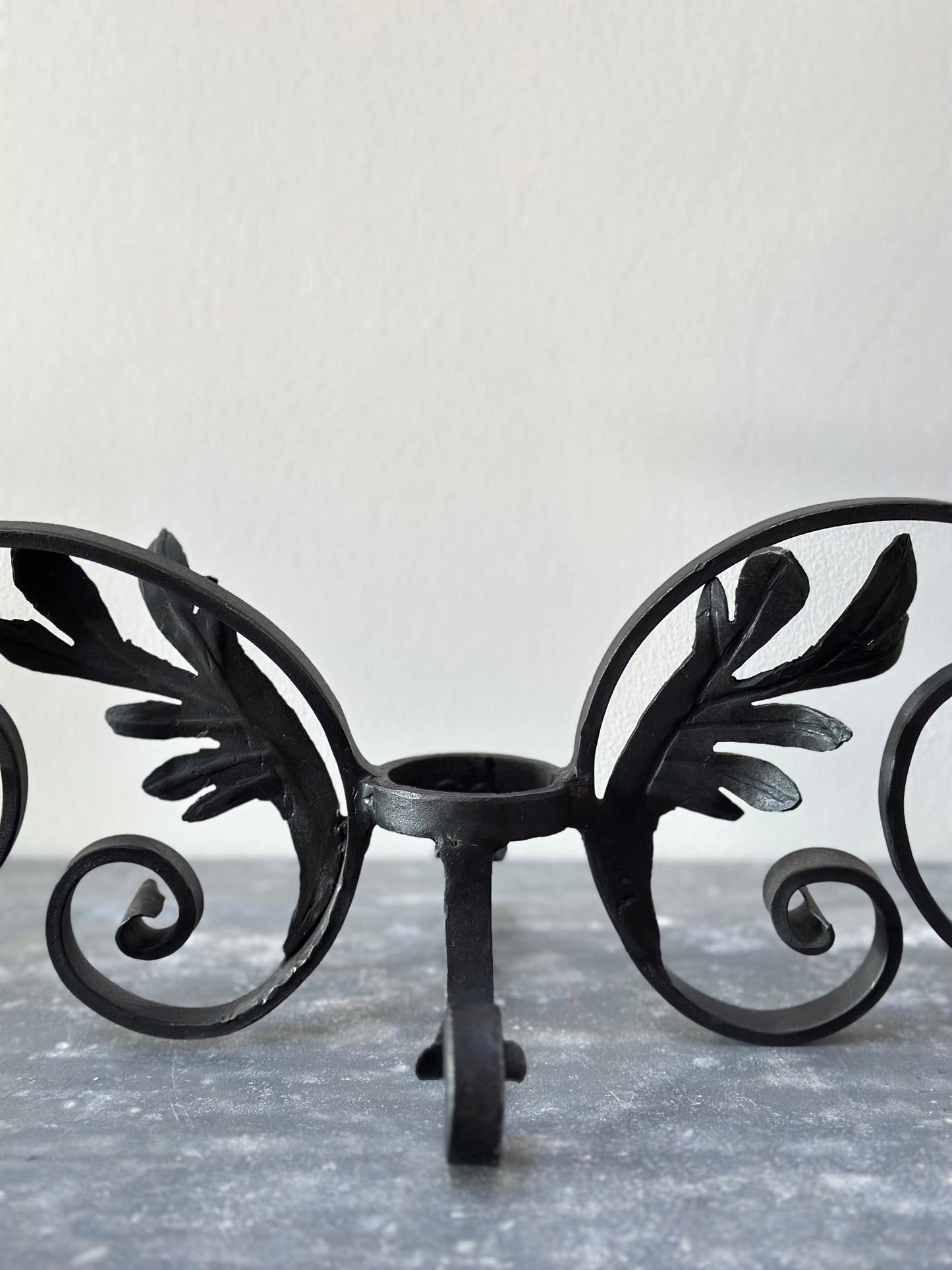 French Scroll Des Fleurs Double Candelabra