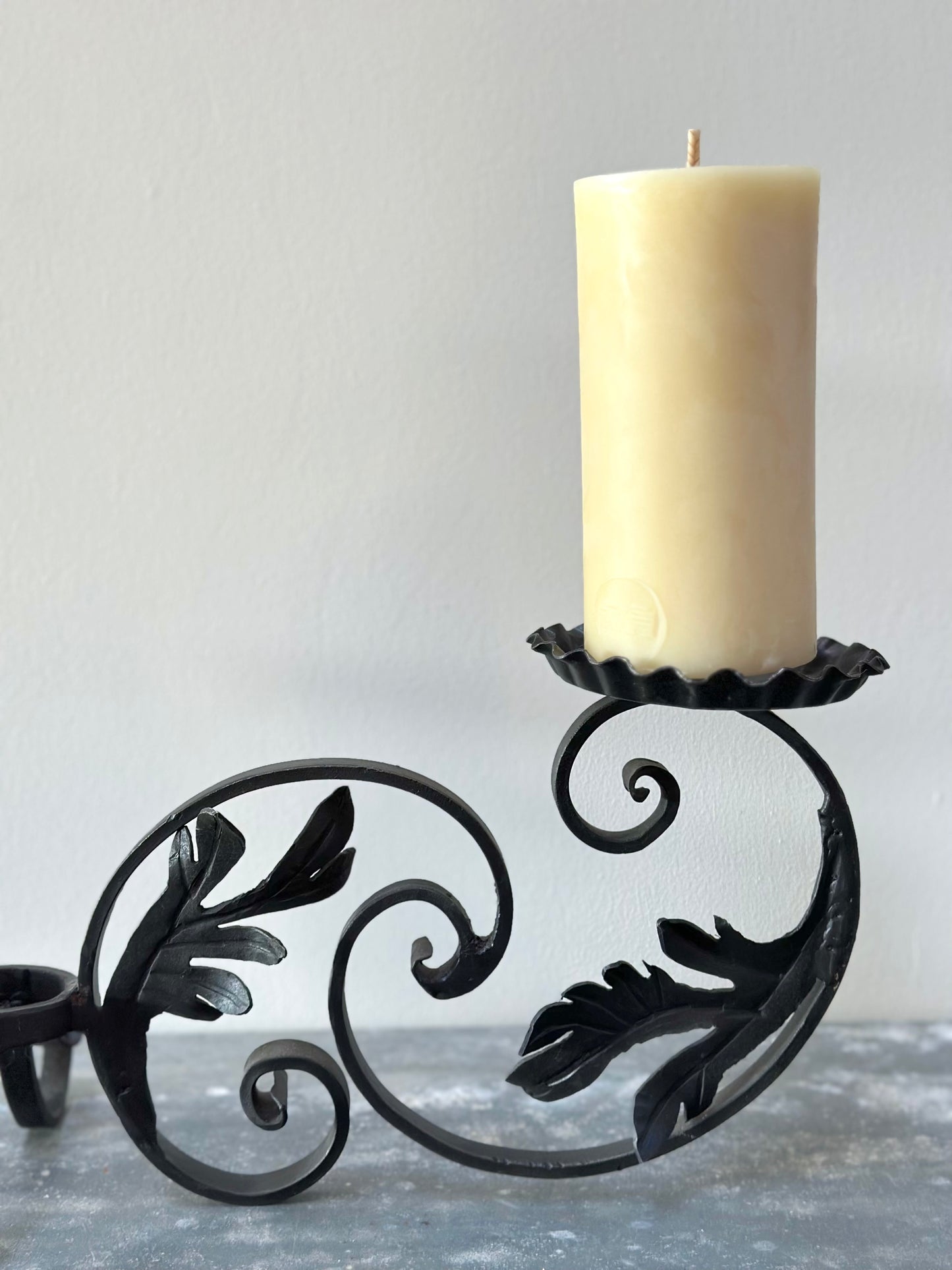 French Scroll Des Fleurs Double Candelabra