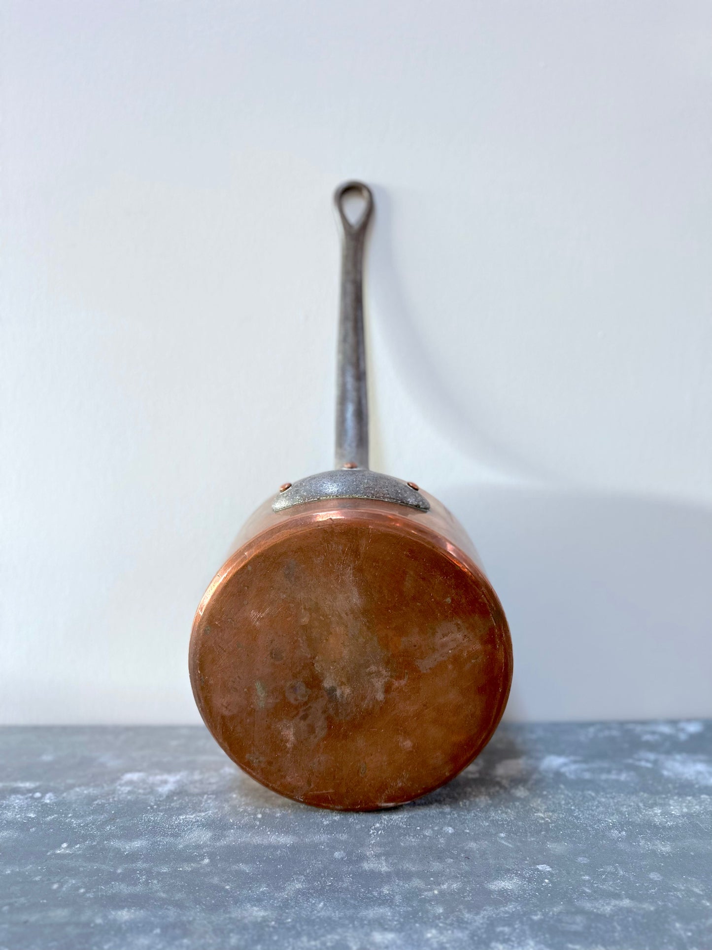 Antique French Copper Saucepan - Medium
