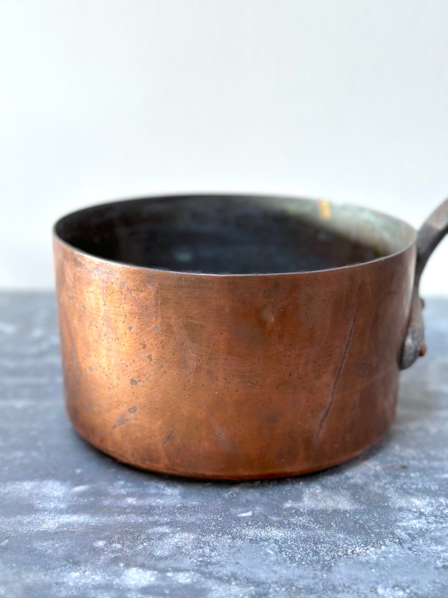 Antique French Copper Saucepan - Medium