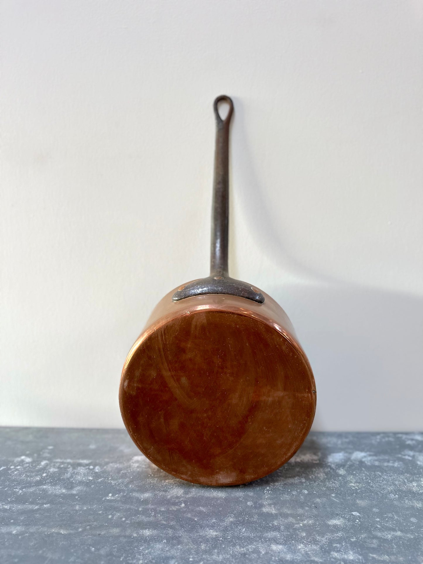 Antique French Copper Saucepan - Large