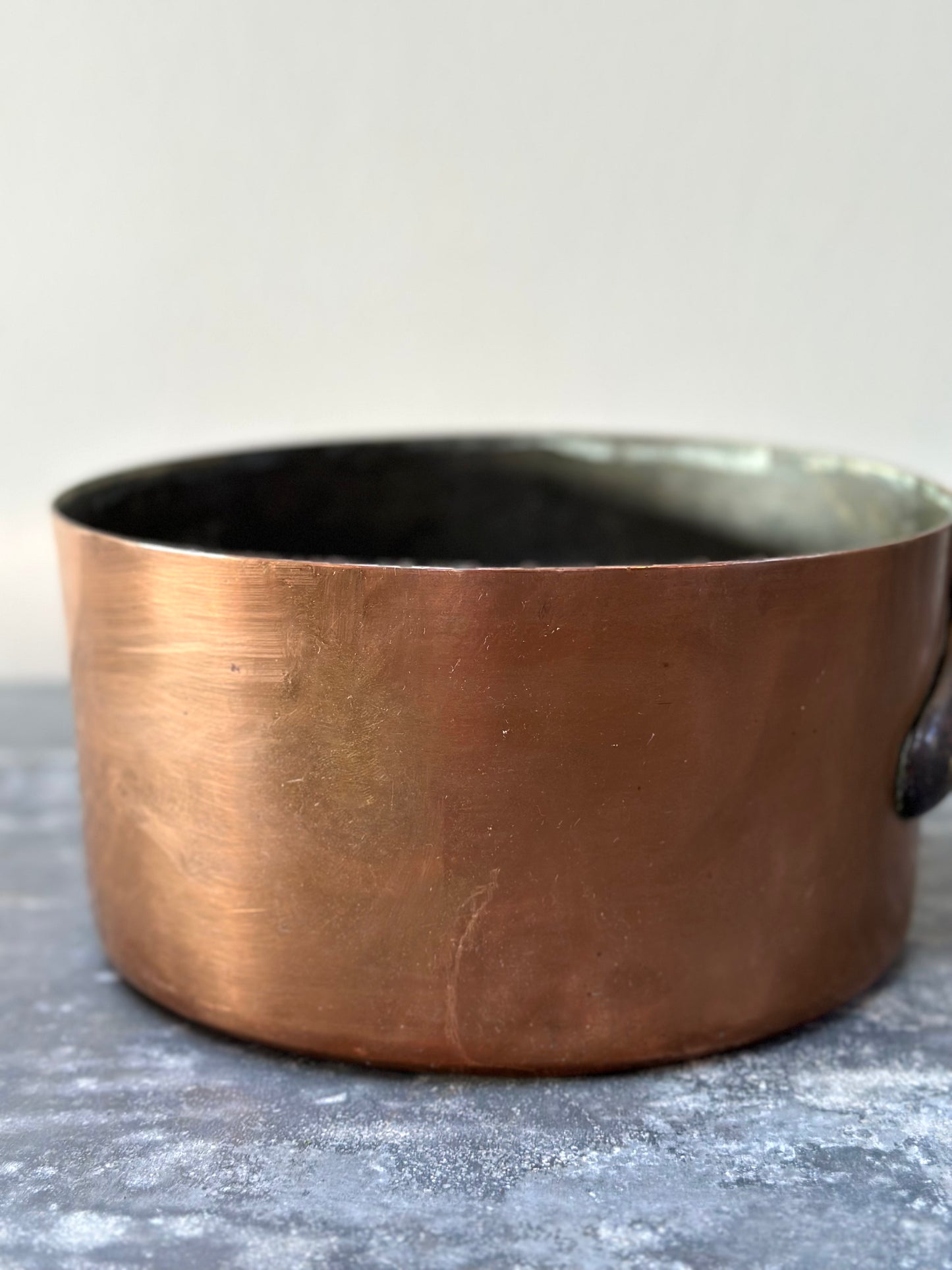 Antique French Copper Saucepan - Large