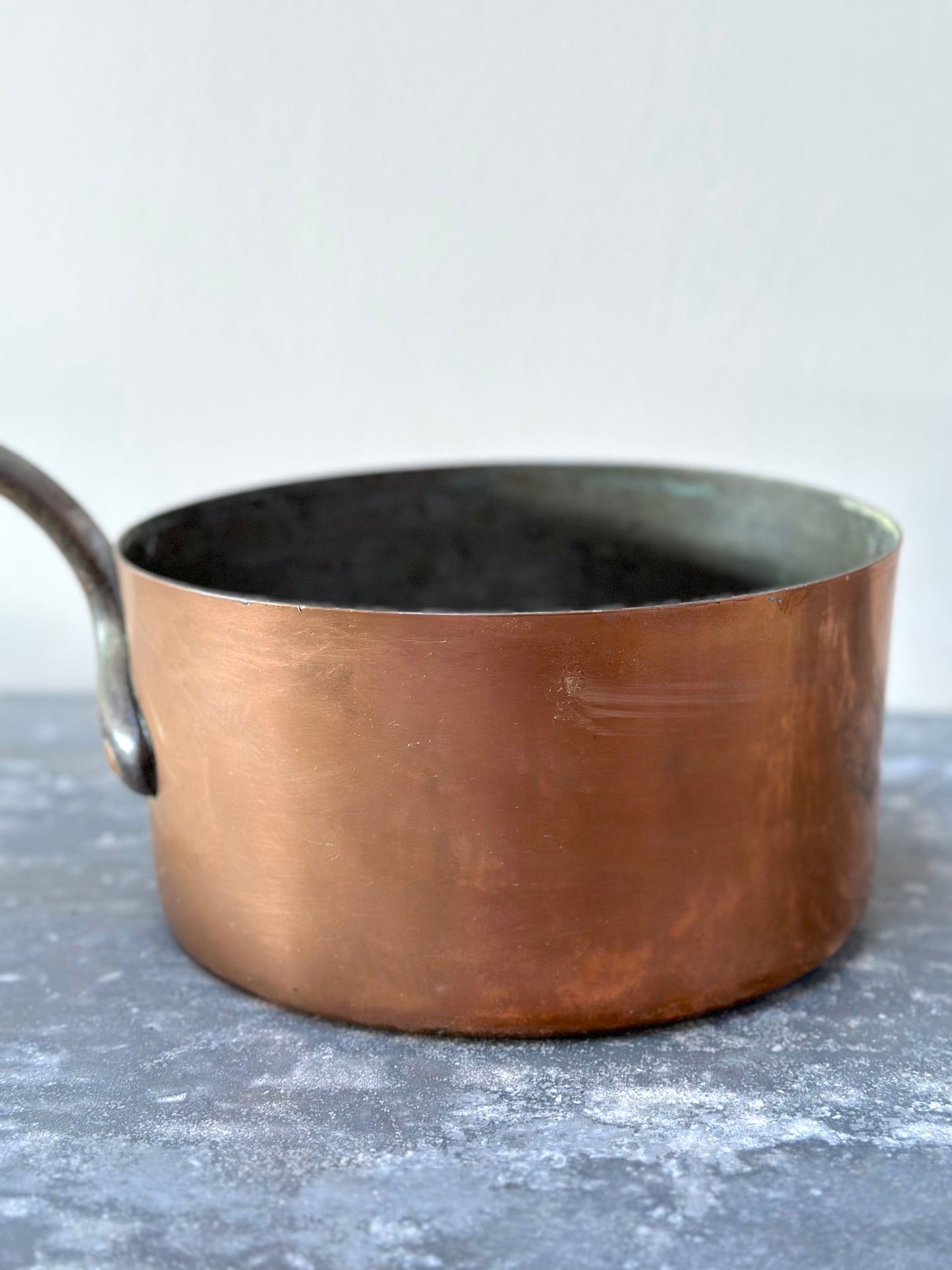 Antique French Copper Saucepan - Large