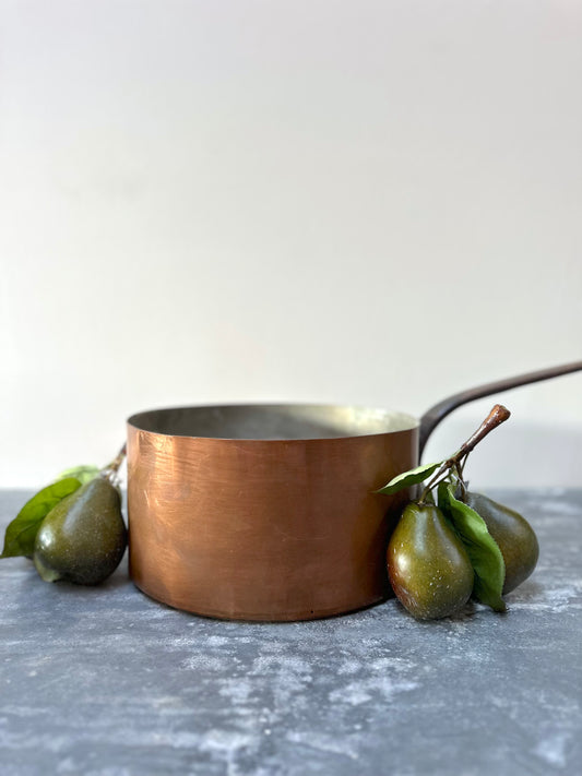 Antique French Copper Saucepan - Extra Large