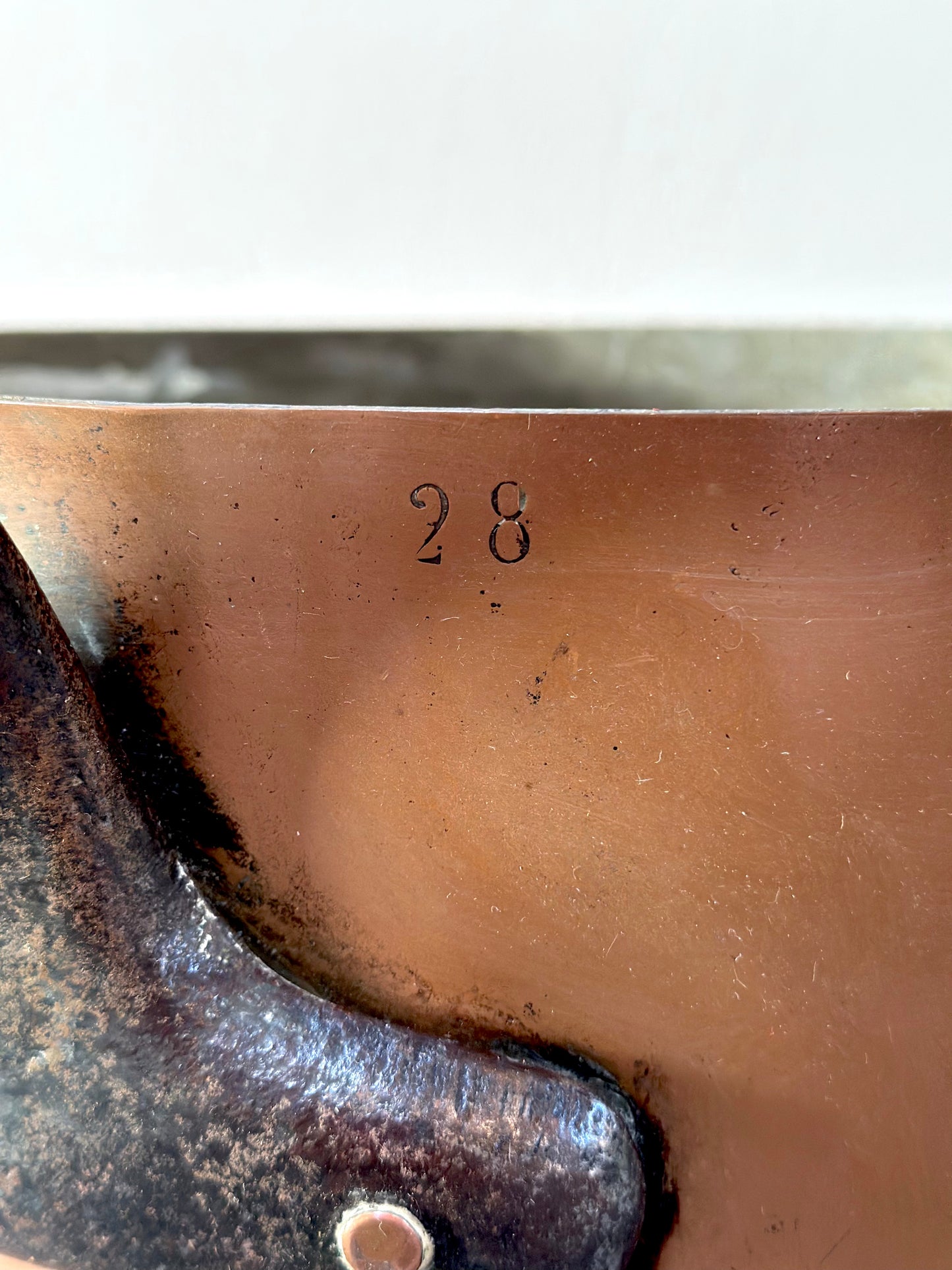 Antique French Copper Saucepan - Extra Large