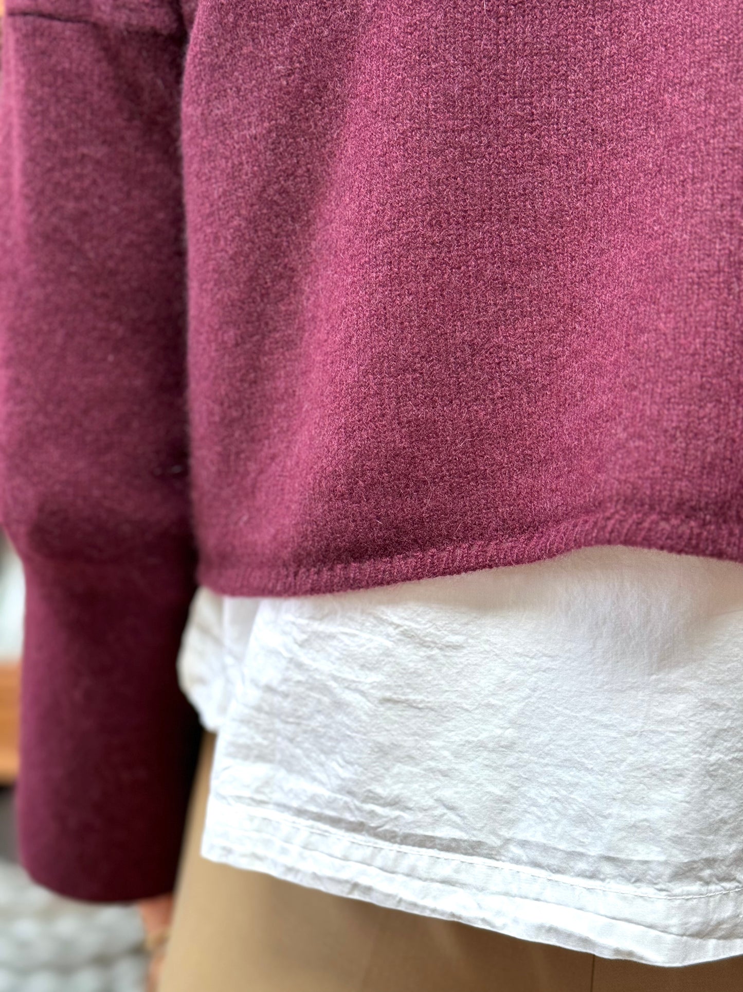 Minina Cashmere Knit Jumper - Burgundy