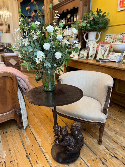 European Bronze Squirrel Side Table