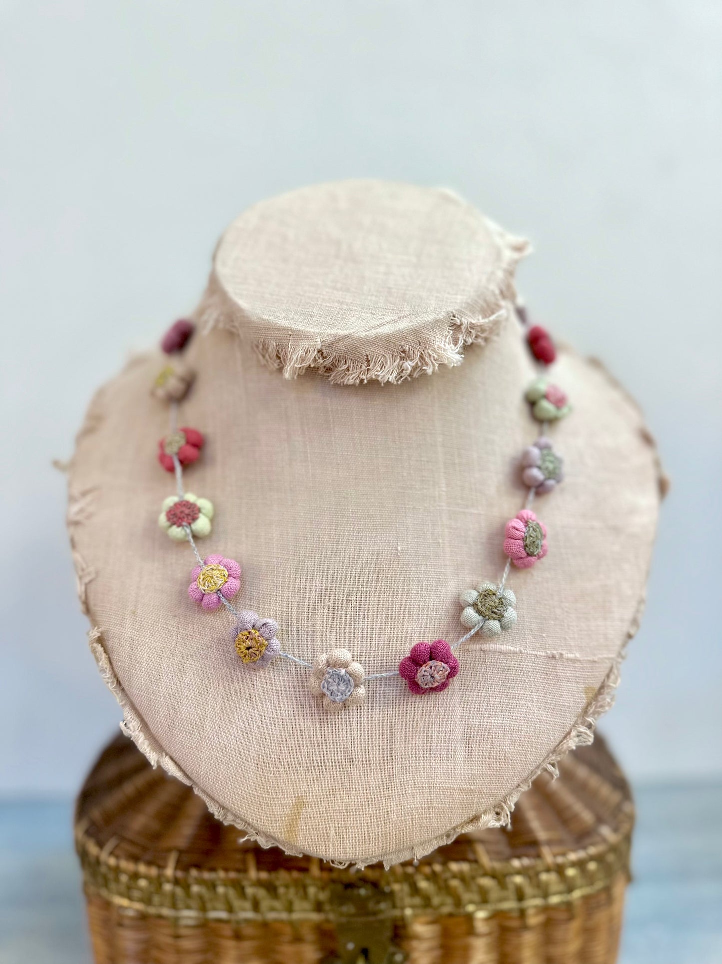 Sophie Digard Spring Fleurs Short Crochet Necklace